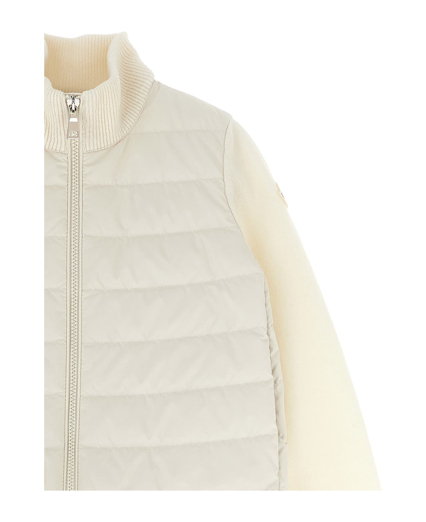 Moncler Two-material Cardigan - White