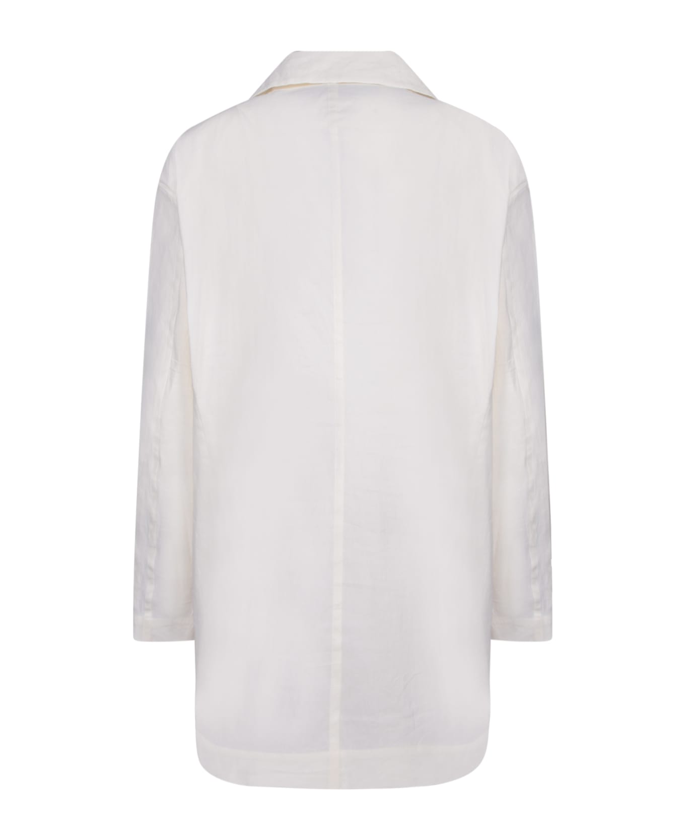 Issey Miyake Double-breasted White Jacket - White コート