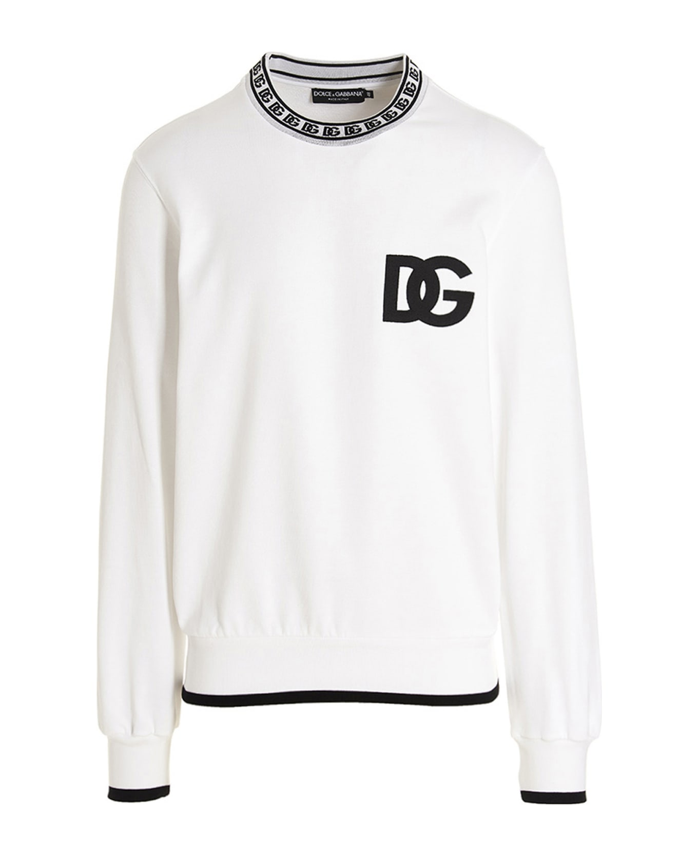 Dolce & Gabbana 'black Sicily' Sweatshirt - White/Black