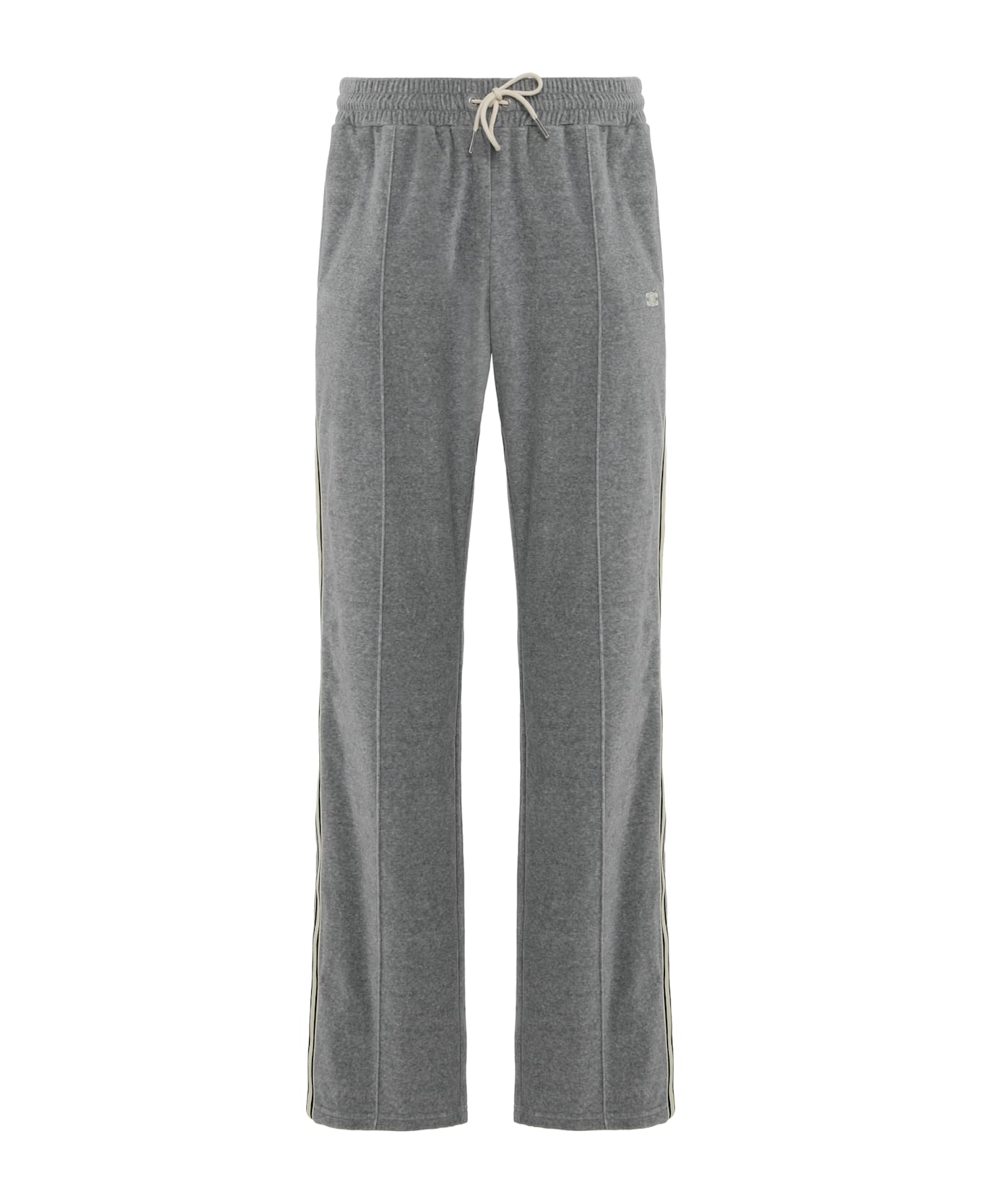Celine Velvet Cotton Tracksuit Bottoms - grey