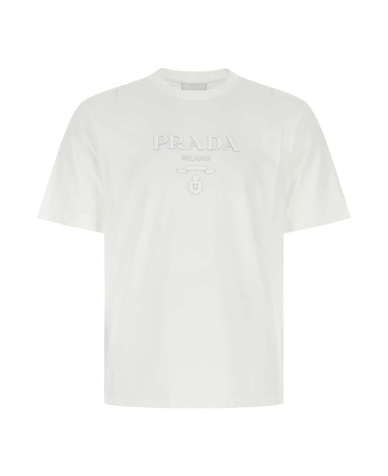 Prada White Cotton T-shirt - F0009
