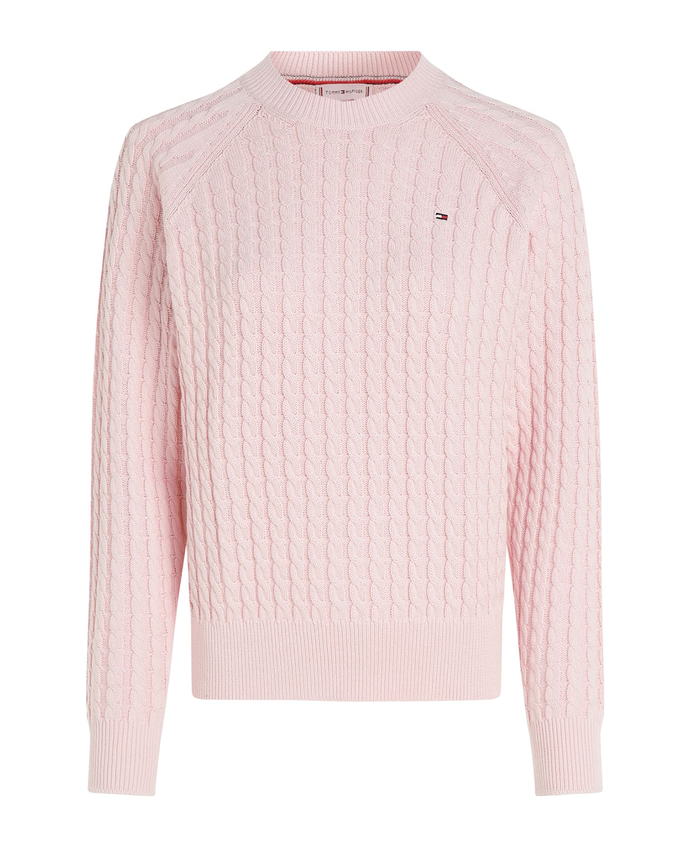 Tommy Hilfiger Pink Relaxed-fit Sweater In Woven Knit - WHIMSY PINK