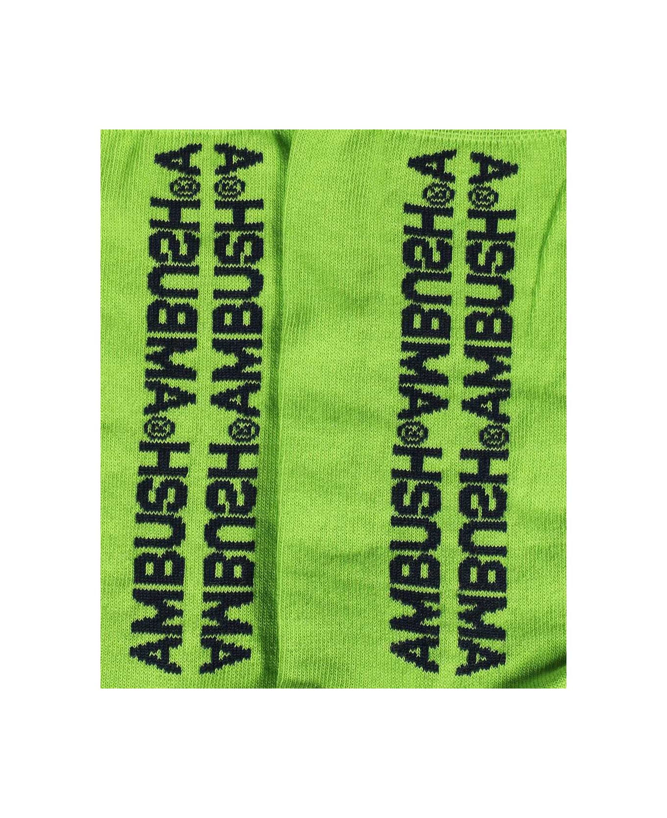 AMBUSH Logo Cotton Blend Socks - green