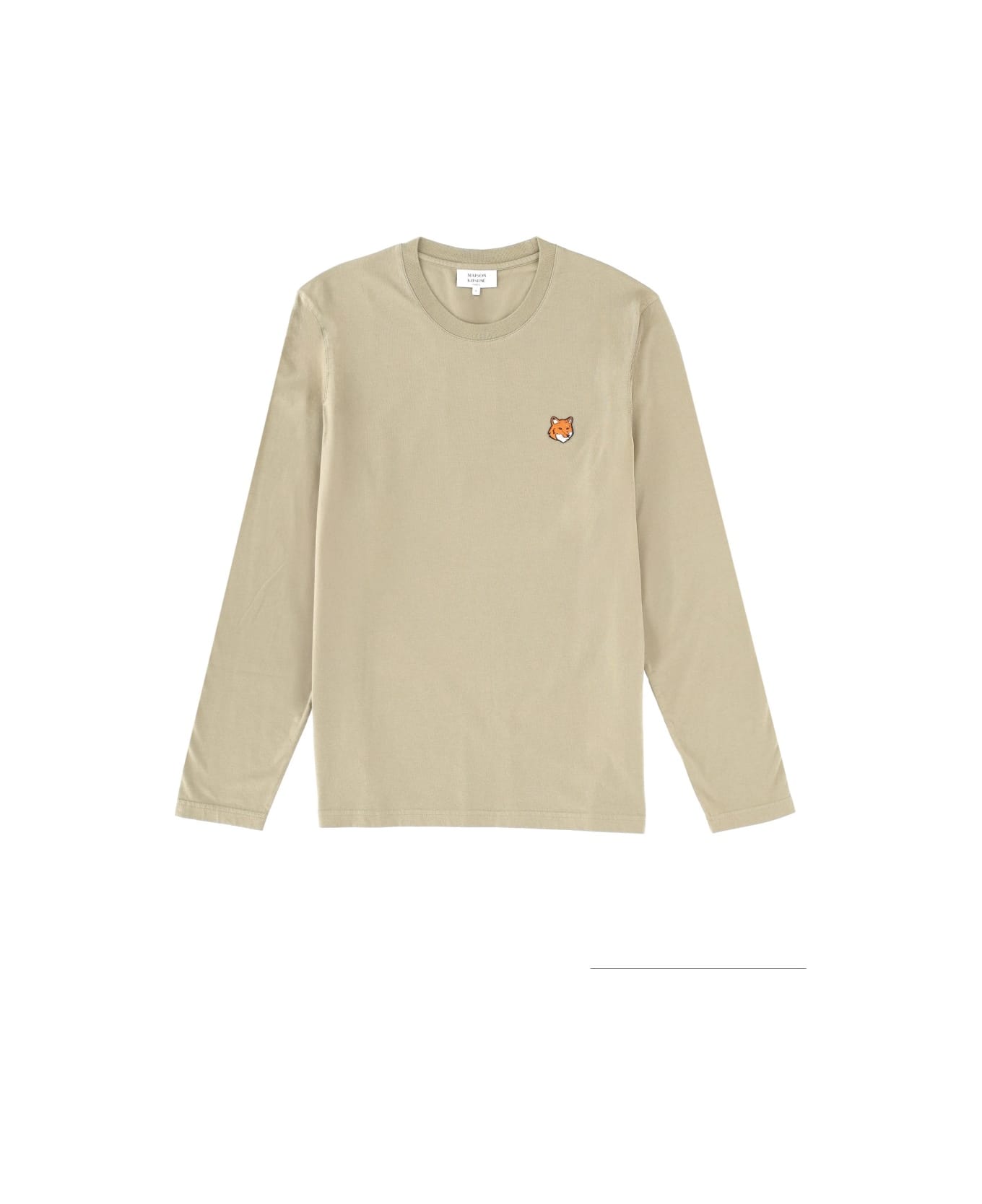 Maison Kitsuné Long Sleeve "fox Head" T-shirt - GREEN