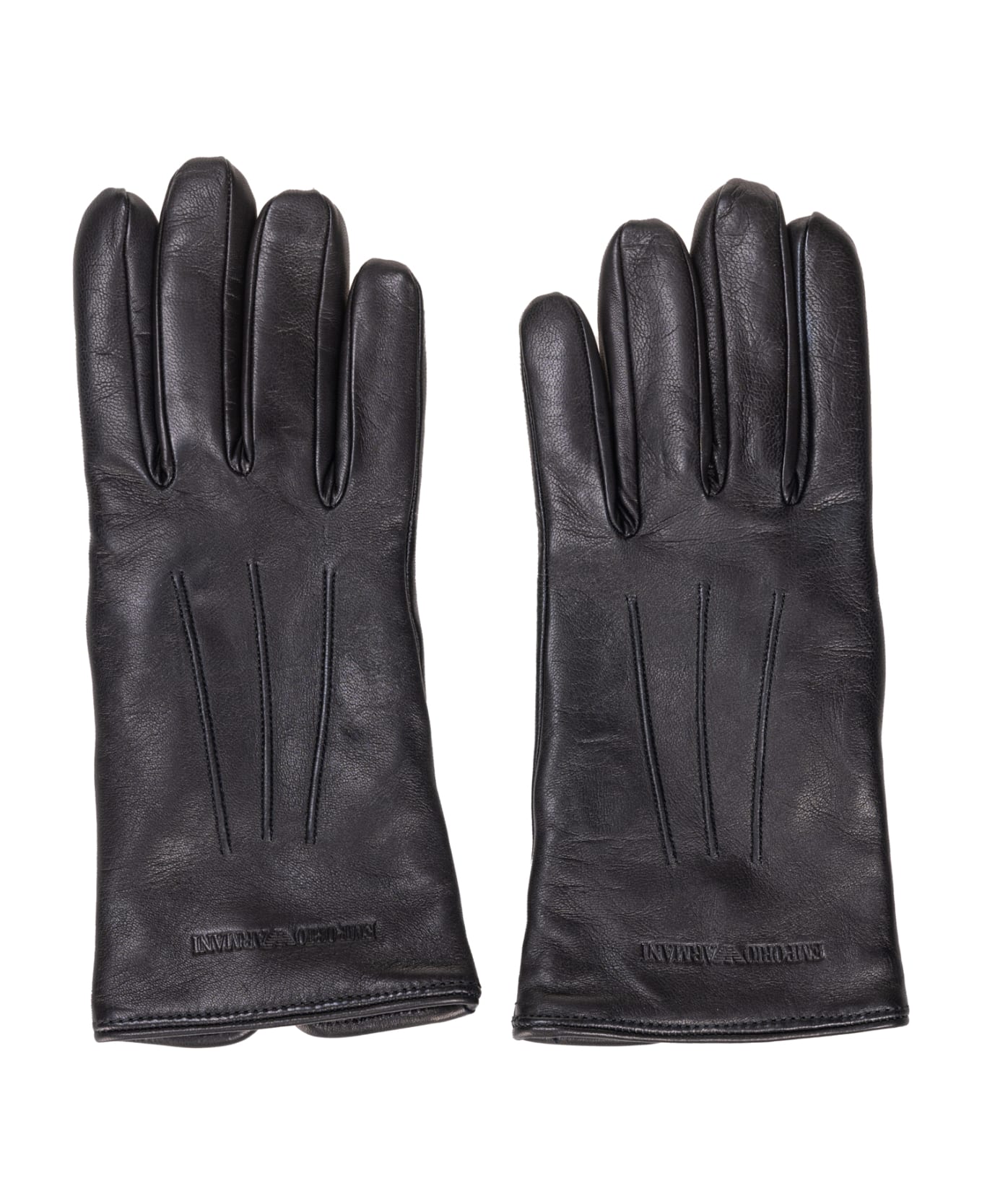 Emporio with Armani Leather gloves - Nero