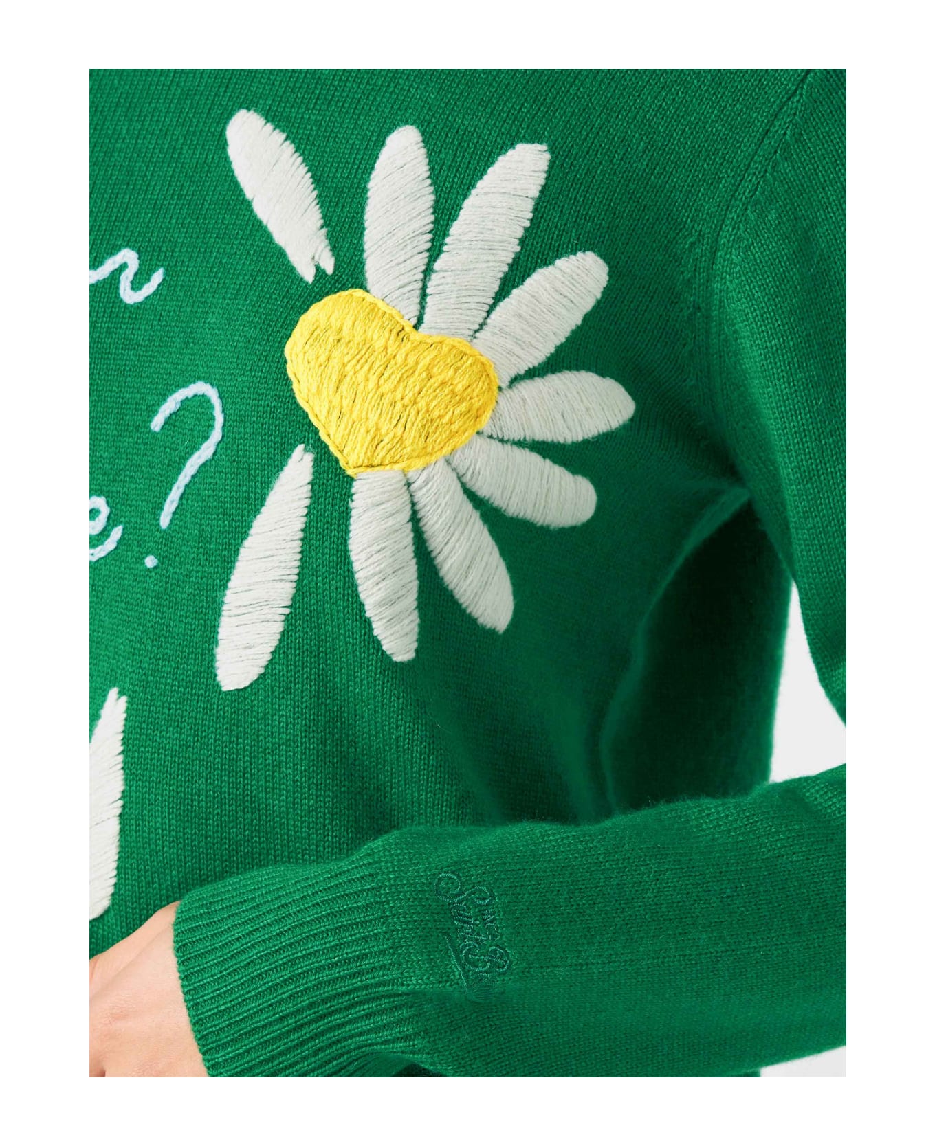 MC2 Saint Barth Woman Brushed Sweater With Daisy Print