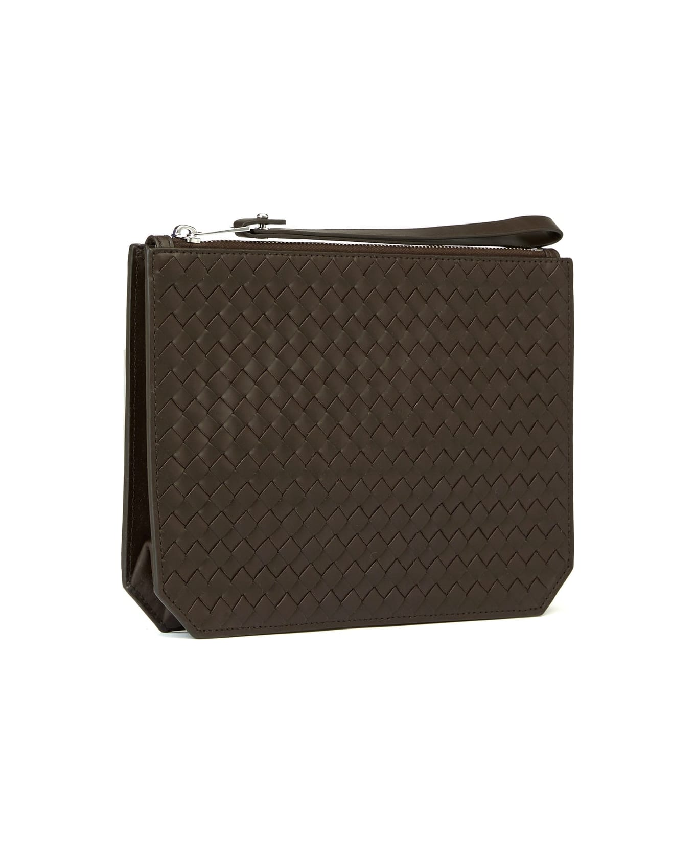 Bottega Veneta Intrecciato Piccolo Standing Pouch - Brown
