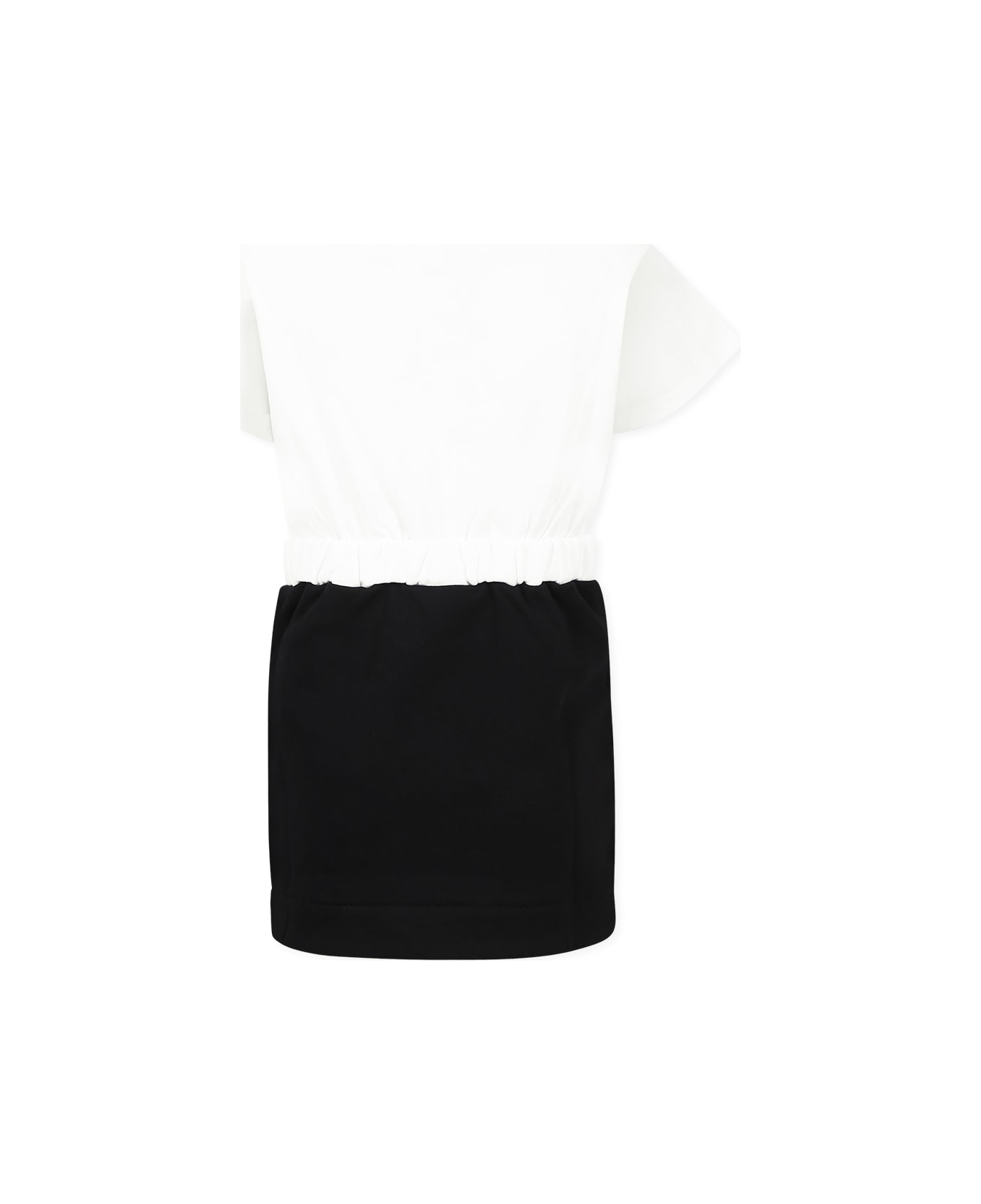 Balmain Multicolor Dress For Girl With Golden Logo - Multicolor