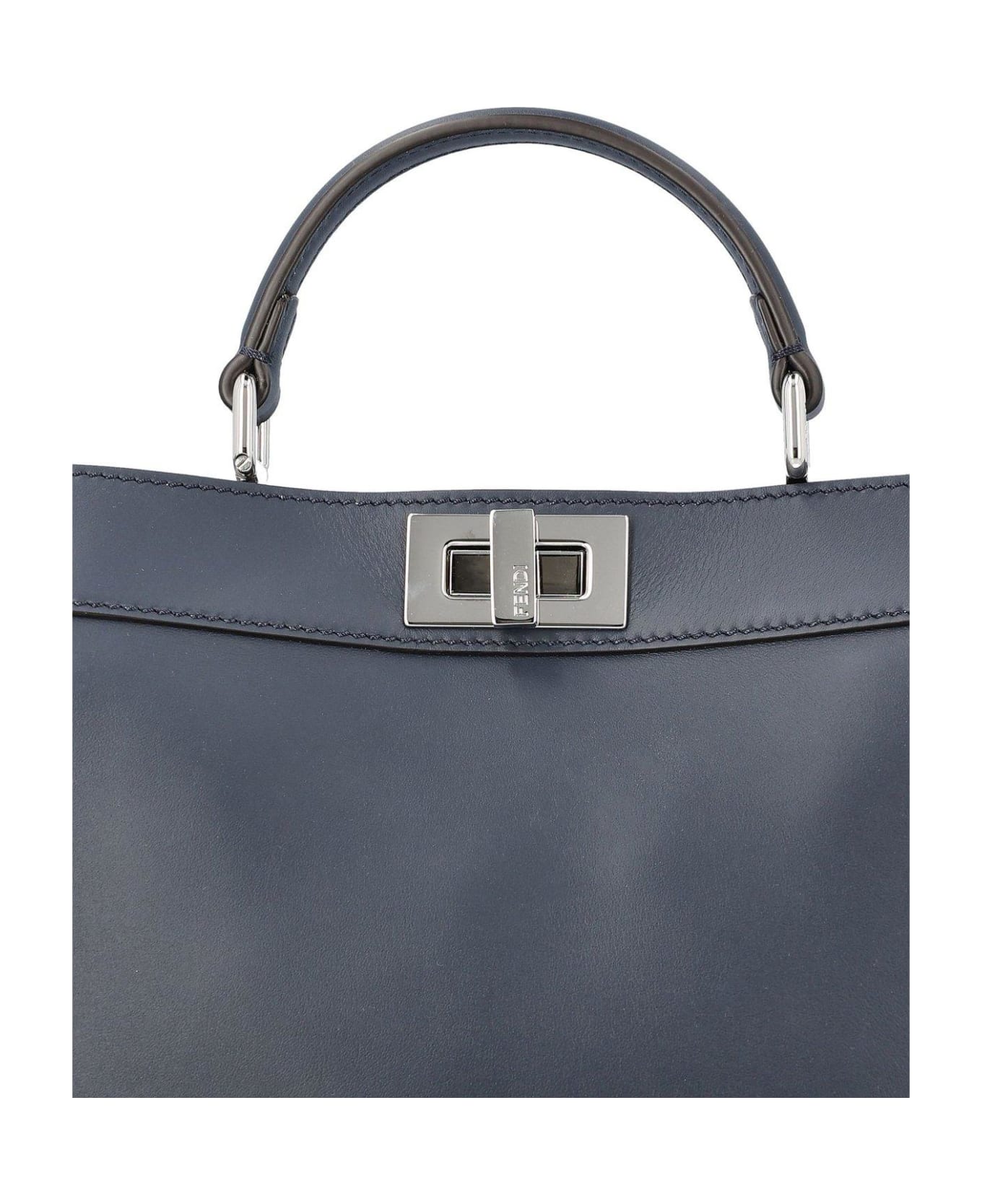 Fendi Peekaboo Lock Twist Top Handle Bag - Blue