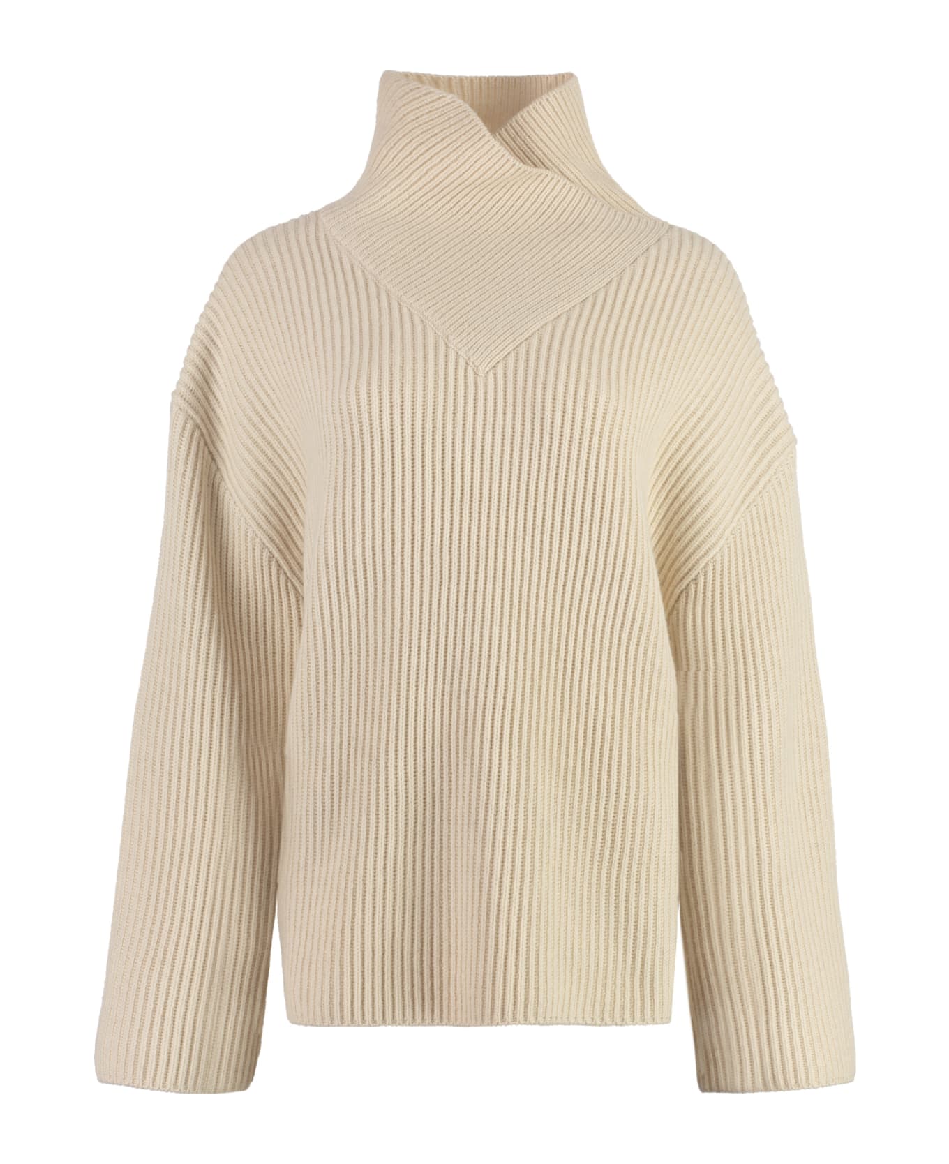 Totême Wool Turtleneck Sweater - Beige