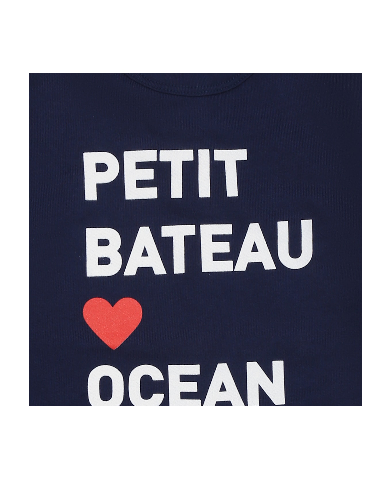 Petit Bateau Blue Sweatshirt For Babykids With Logo - Blue