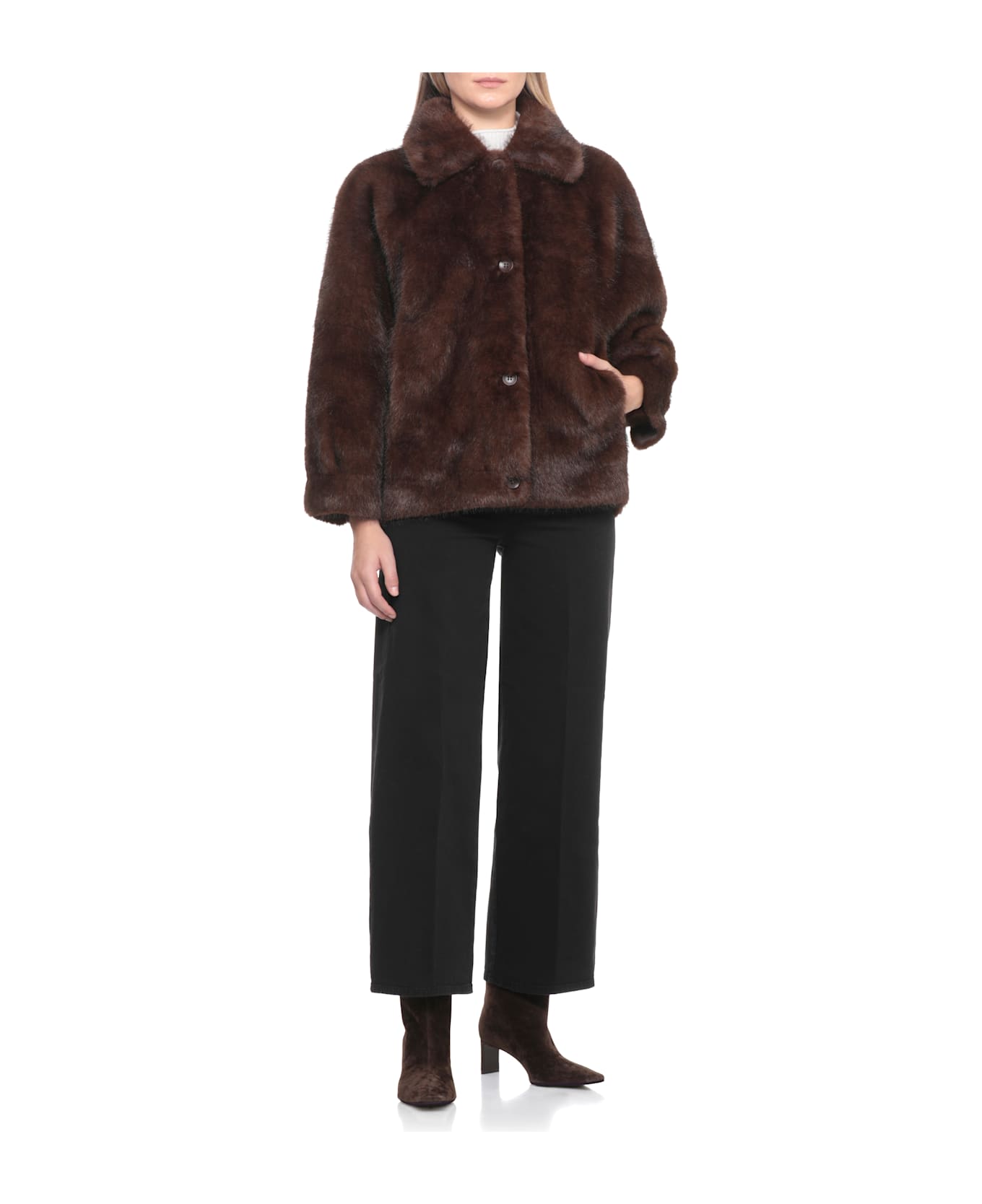 Valentini 1972 Synthetic Fur Coat - Brown