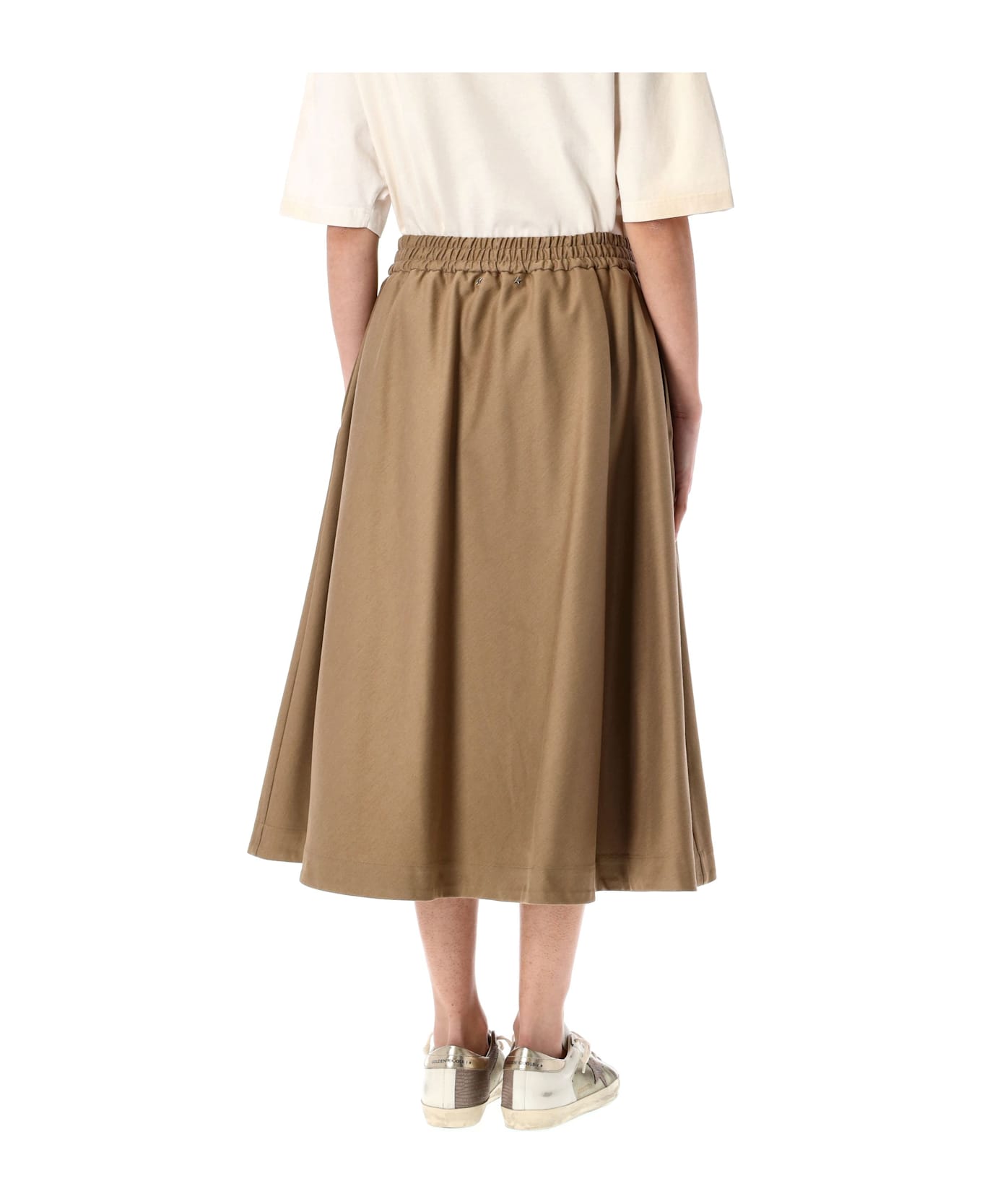 Golden Goose Midi Circle Skirt - KHAKI BIEGE