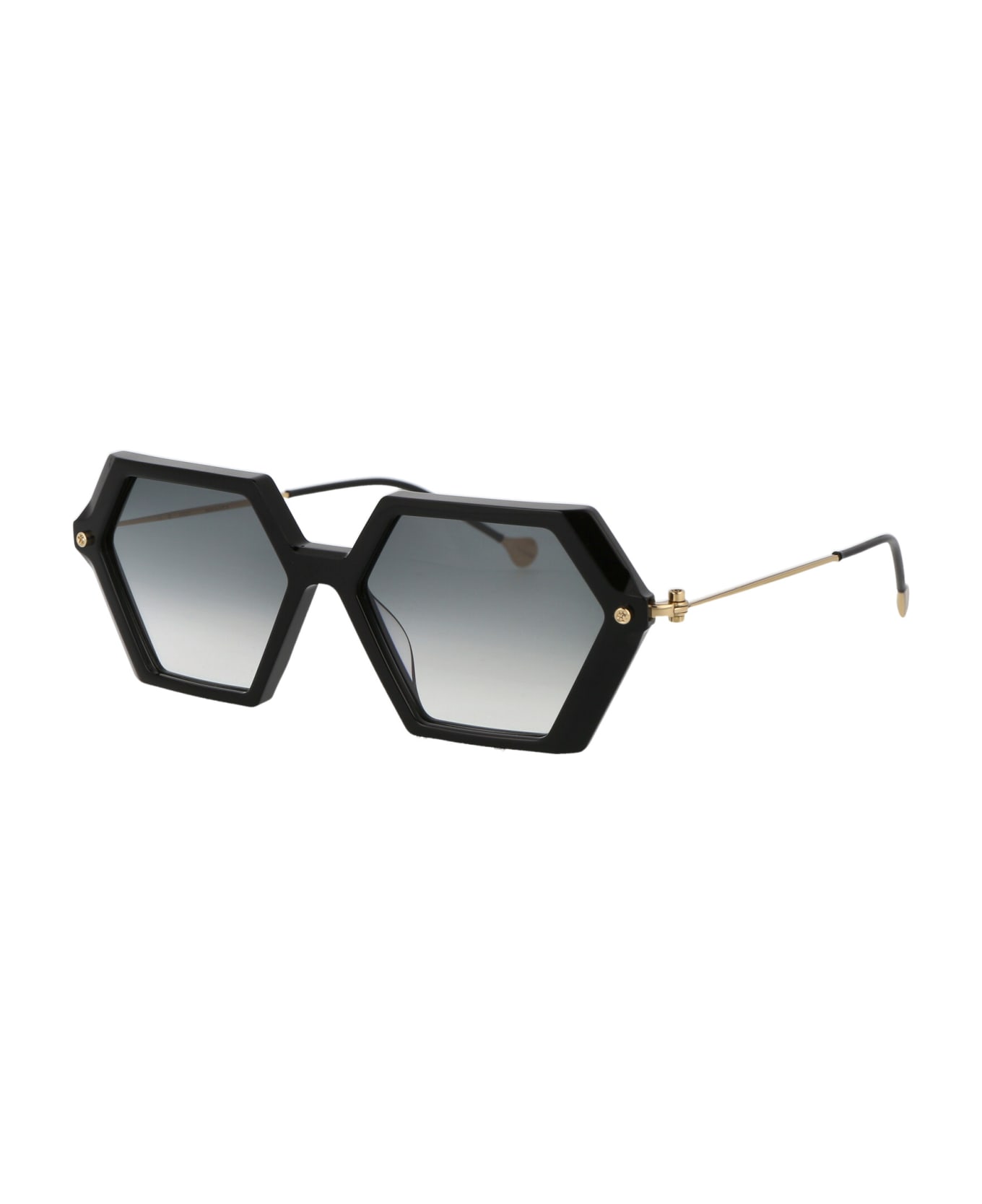Yohji Yamamoto Slook 007 Sunglasses - M001 PUR BLACK/JAPAN GOLD
