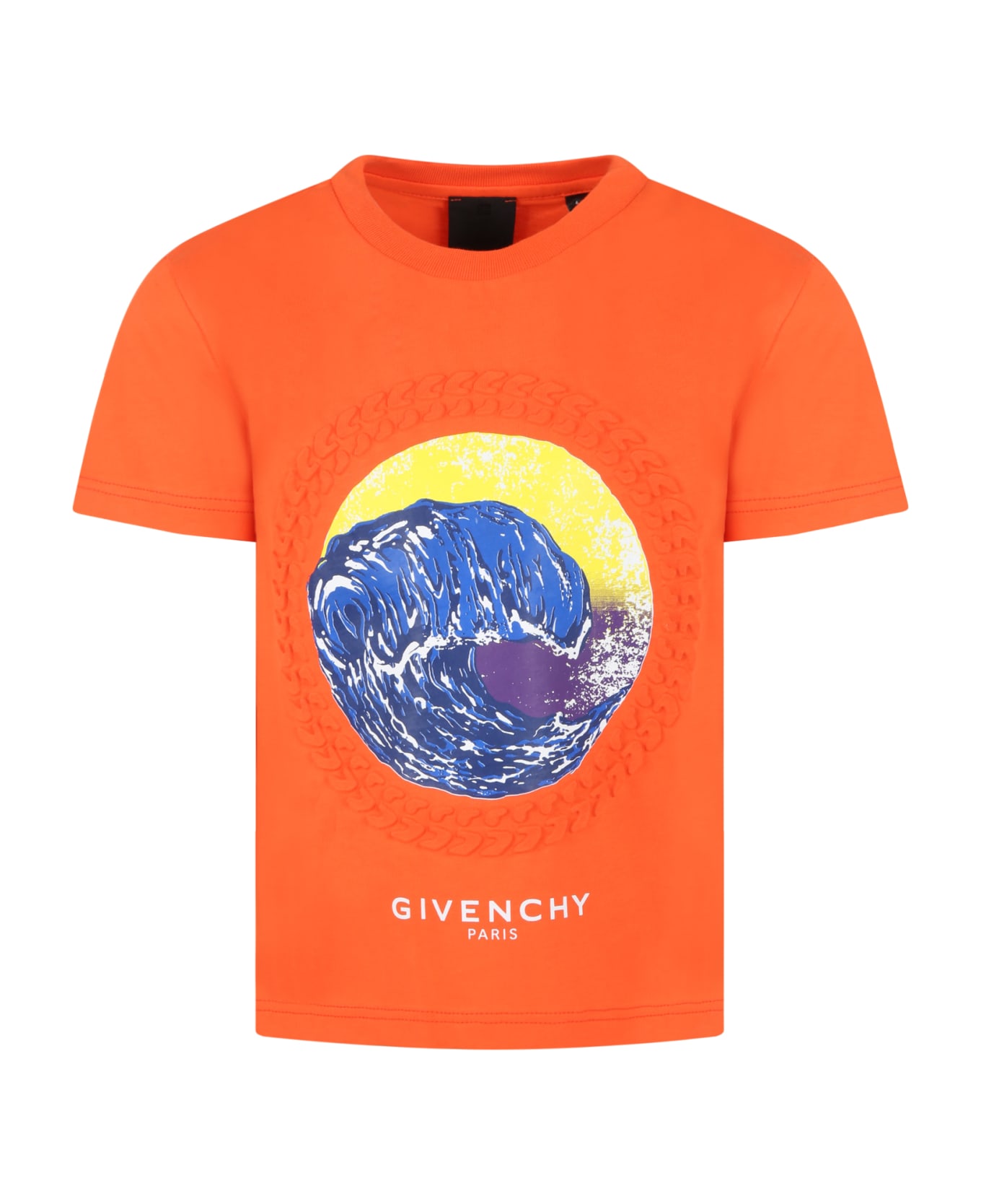 Givenchy Orange T-shirt For Boy With Logo - Orange