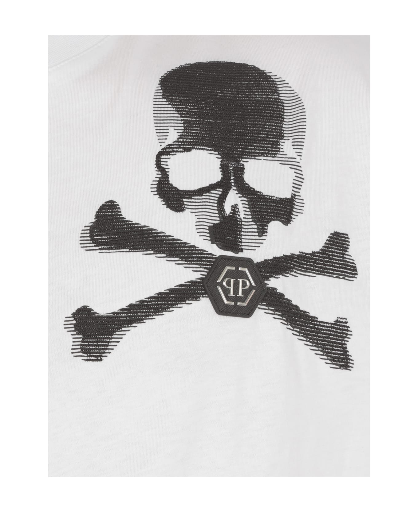 Philipp Plein Skull And Bones T-shirt - White シャツ