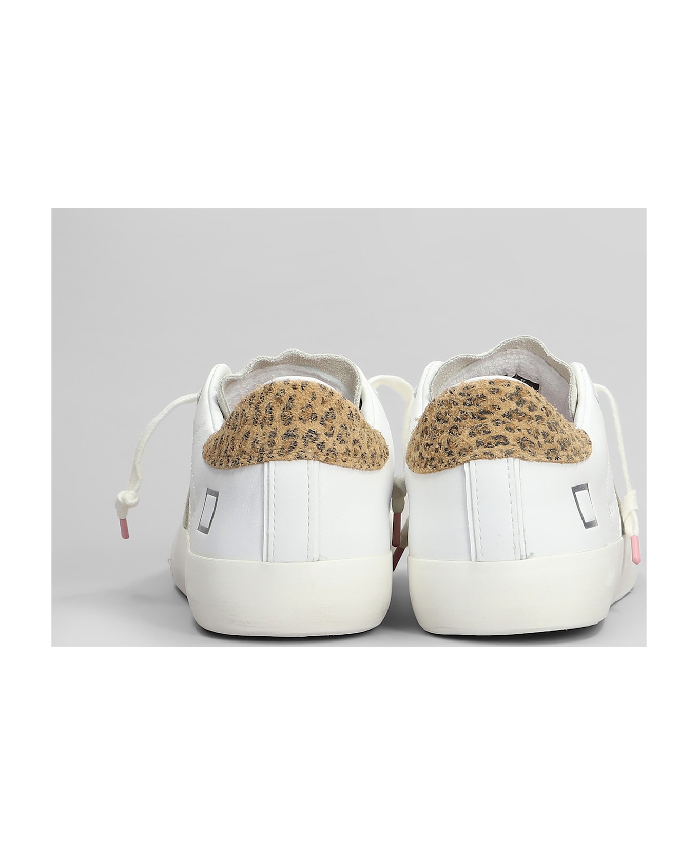 D.A.T.E. Hill Low Sneakers In White Suede And Leather - white