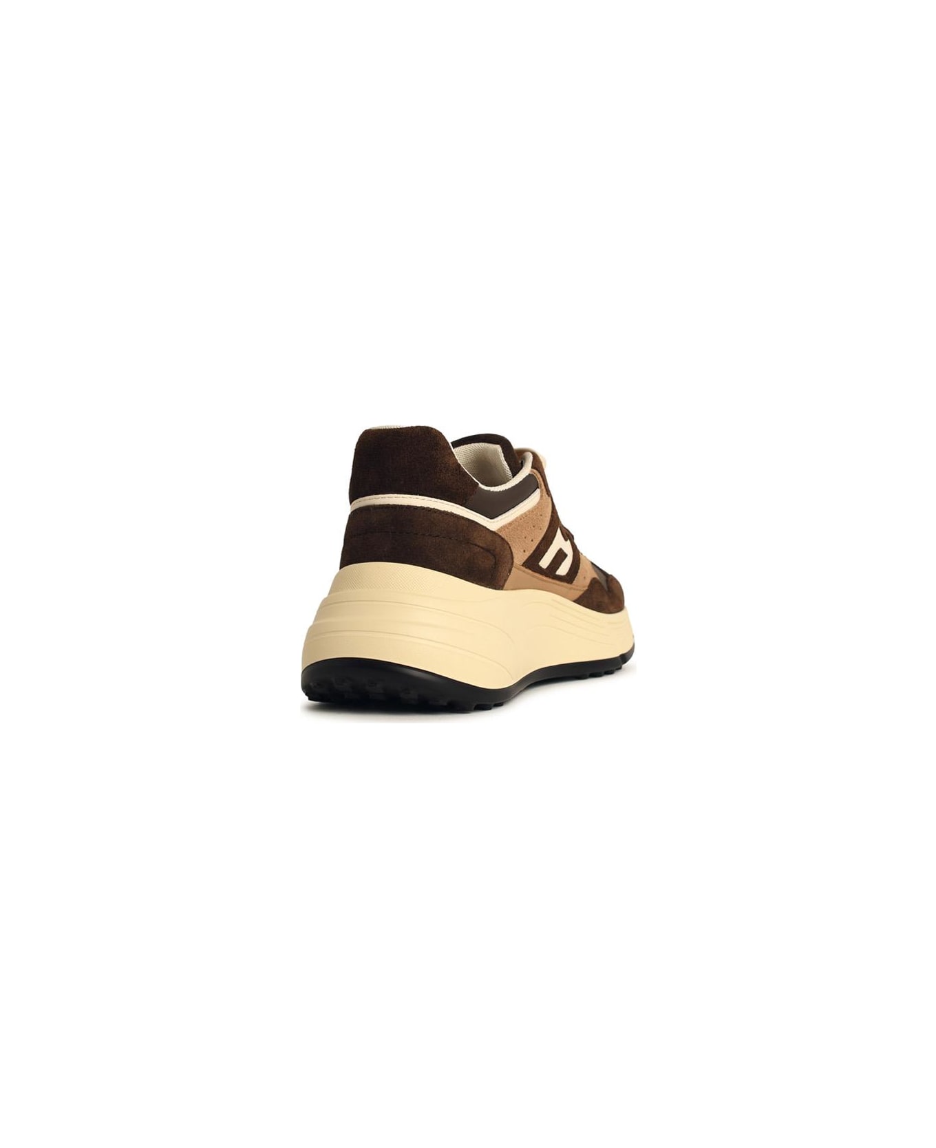 Hogan 'h669' Brown Leather Sneakers - Brown