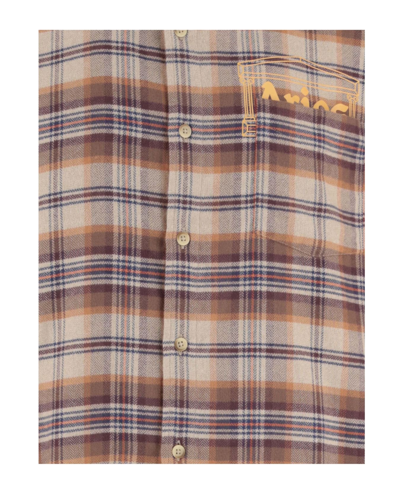 Aries Cotton Shirt With Check Pattern