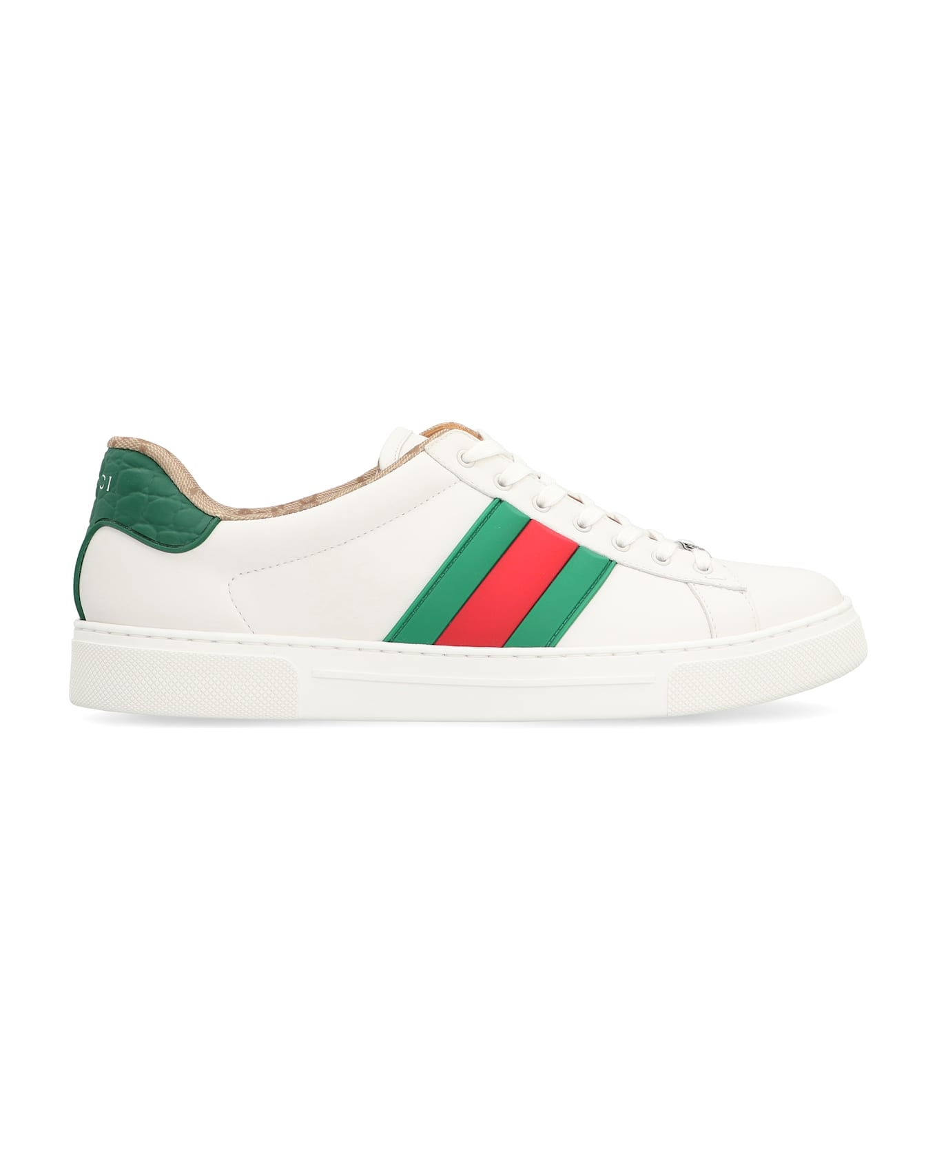 Gucci Ace Leather Low-top Sneakers - White
