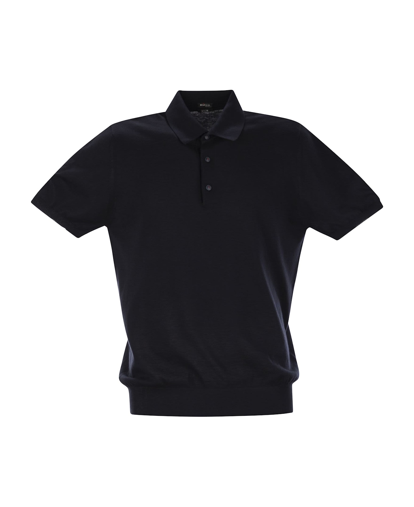 Kiton Short-sleeved Cotton Polo Shirt - Blue