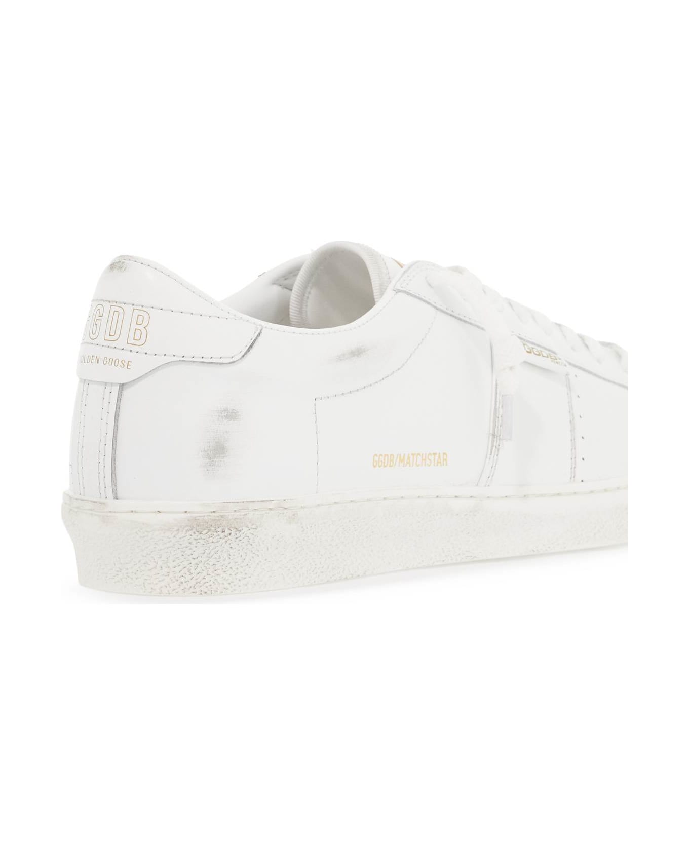 Golden Goose Smooth Leather Matchstar Sneakers In - OPTIC  WHITE (White)