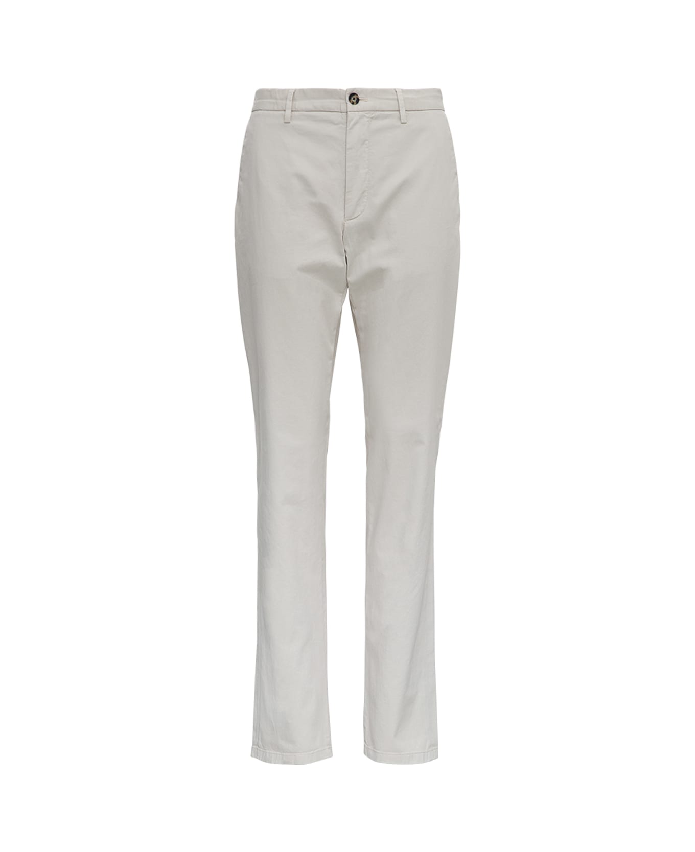 Z Zegna Ivory-colored Cotton Tailored Trousers - White