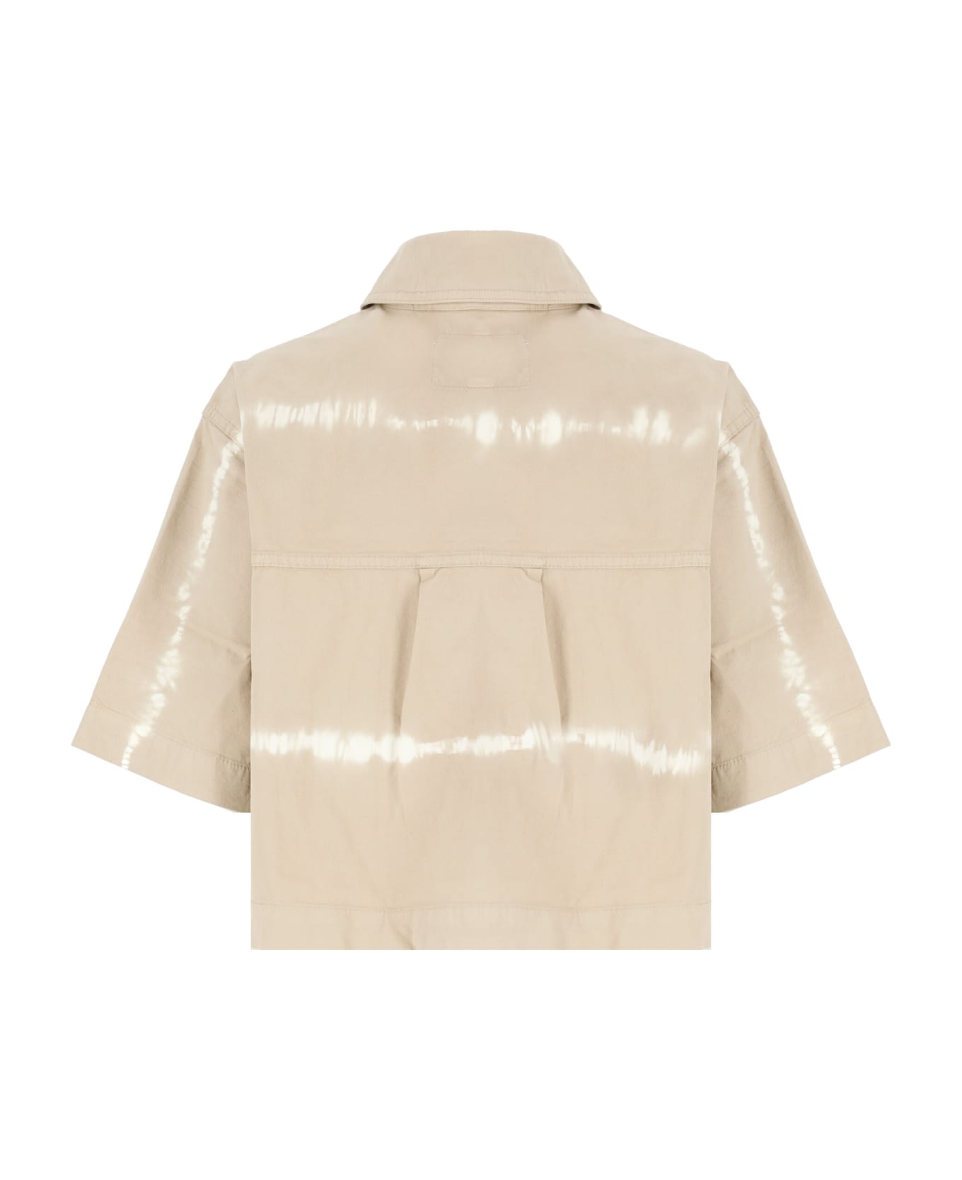 Woolrich Tie-dyed Cropped Shirt Woolrich - Beige