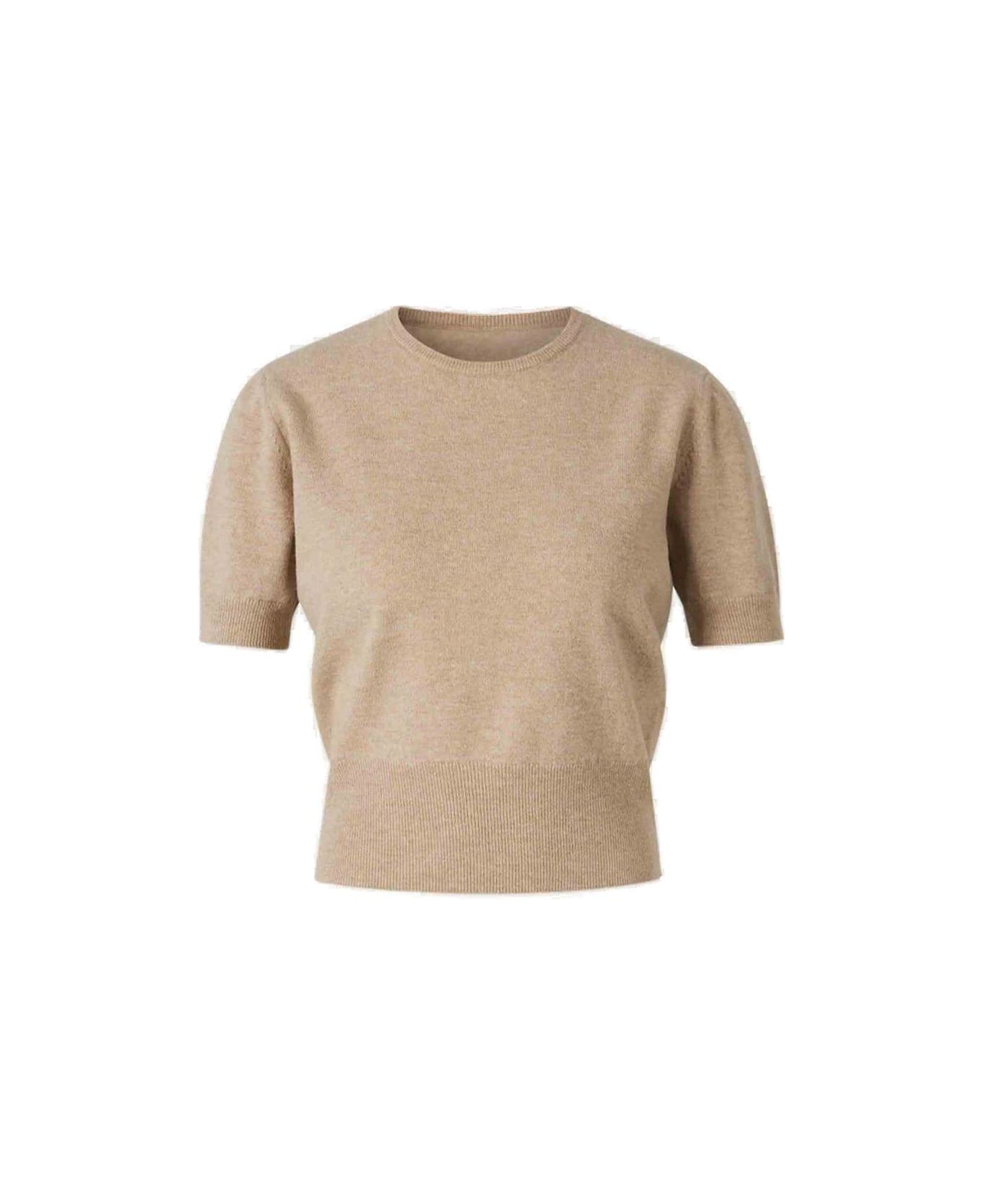 Maison Margiela Knitted Crewneck Top - Brown