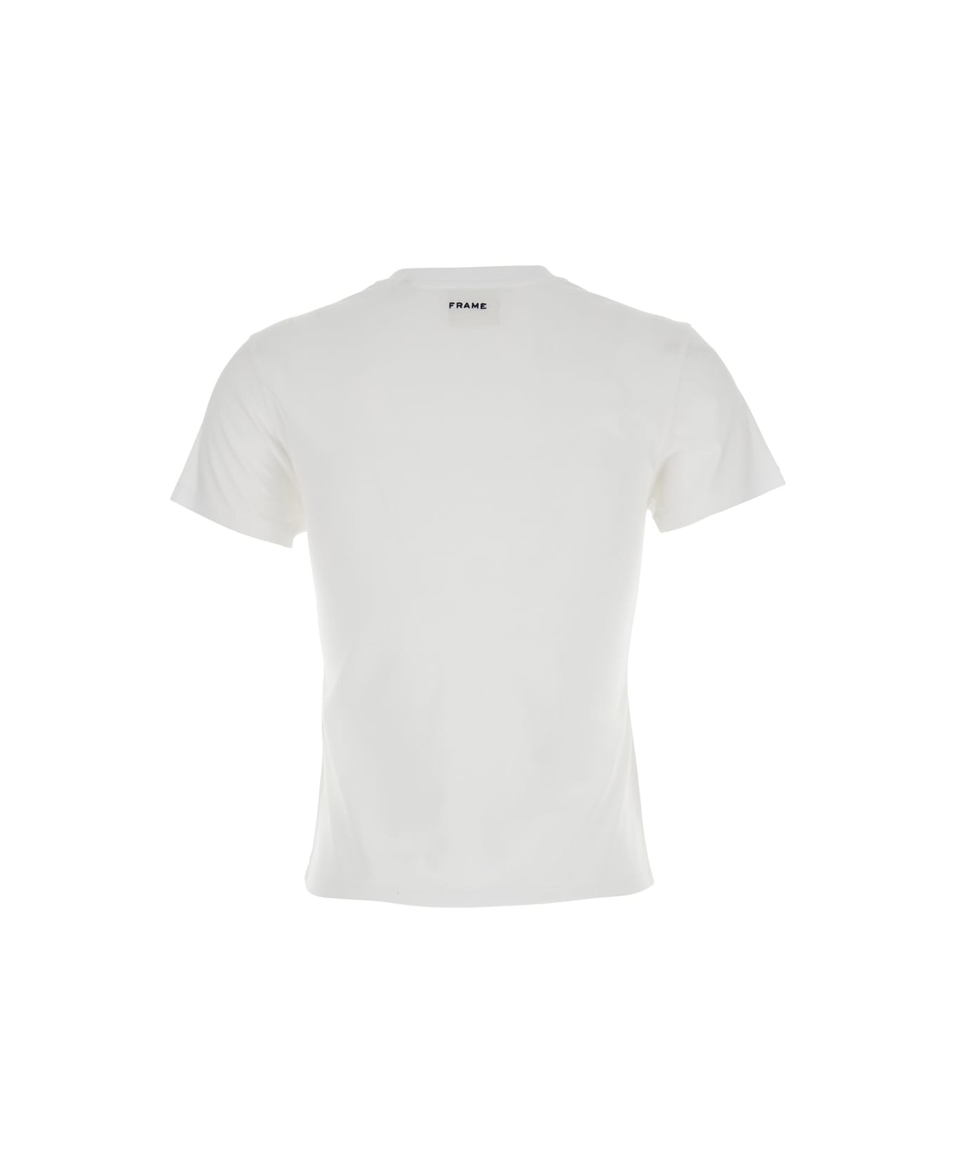 Frame White T-shirt With Ritz Paris Logo On The Front In