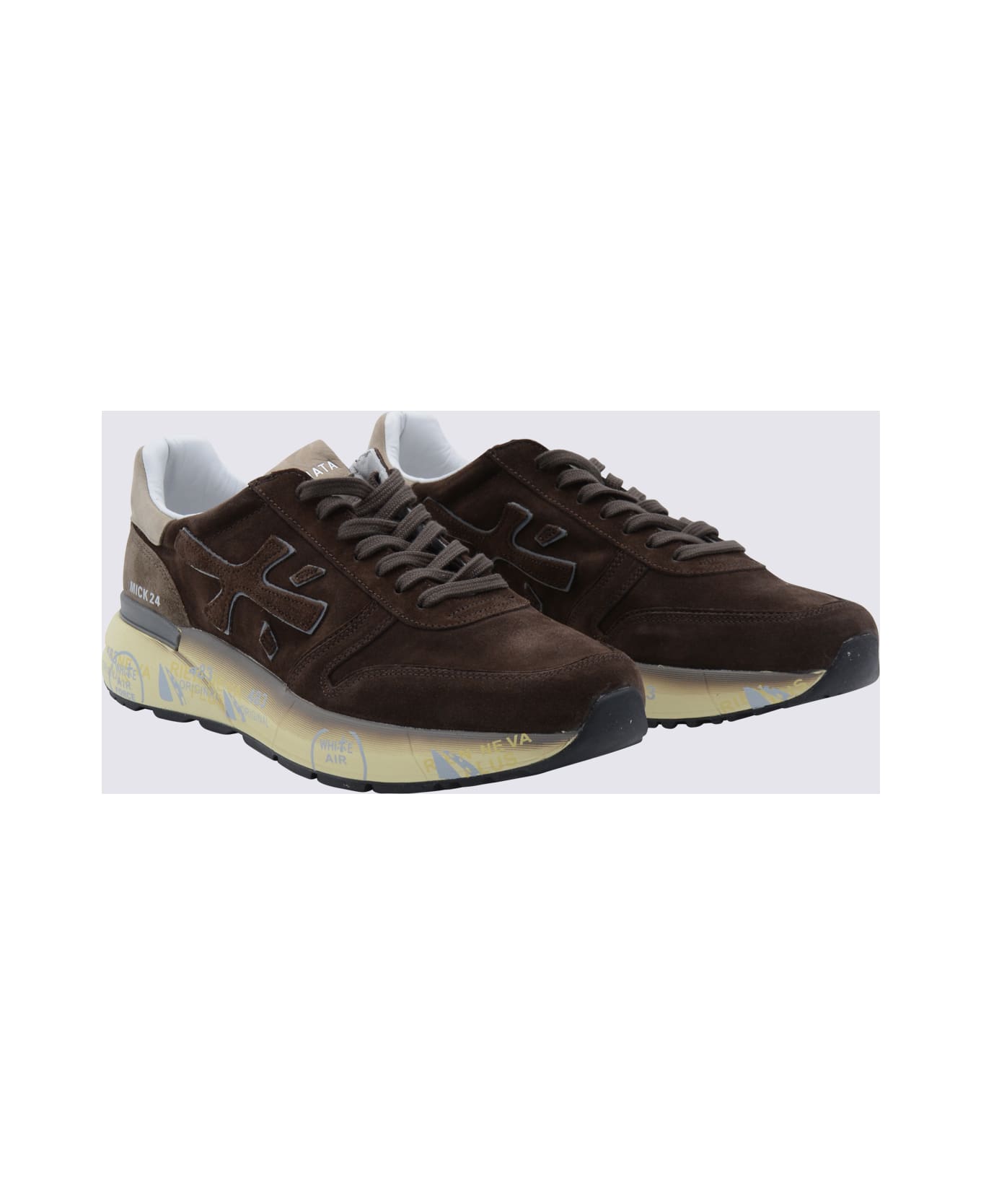 Premiata Brown Leather Mick Sneakers