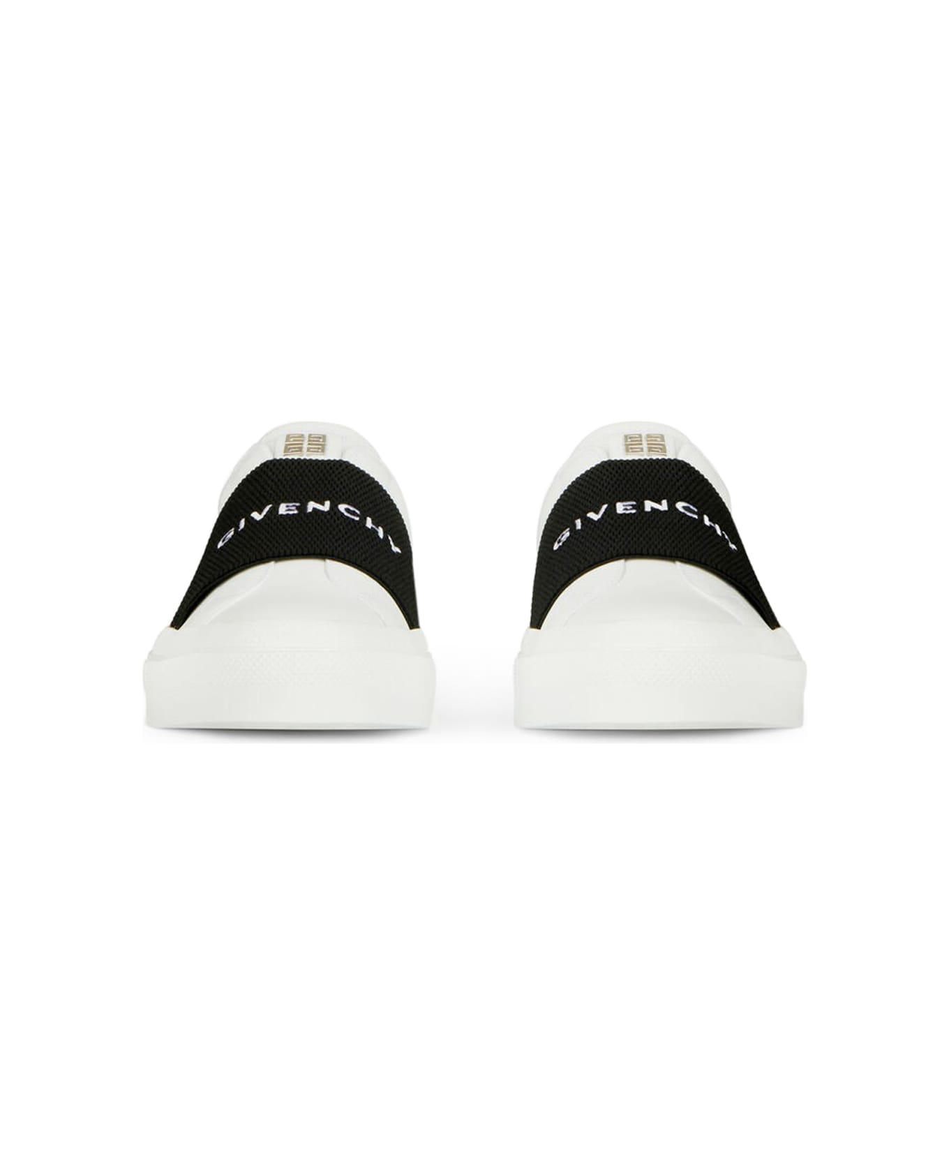 Givenchy Sneakers In Leather With Givenchy Webbing - White