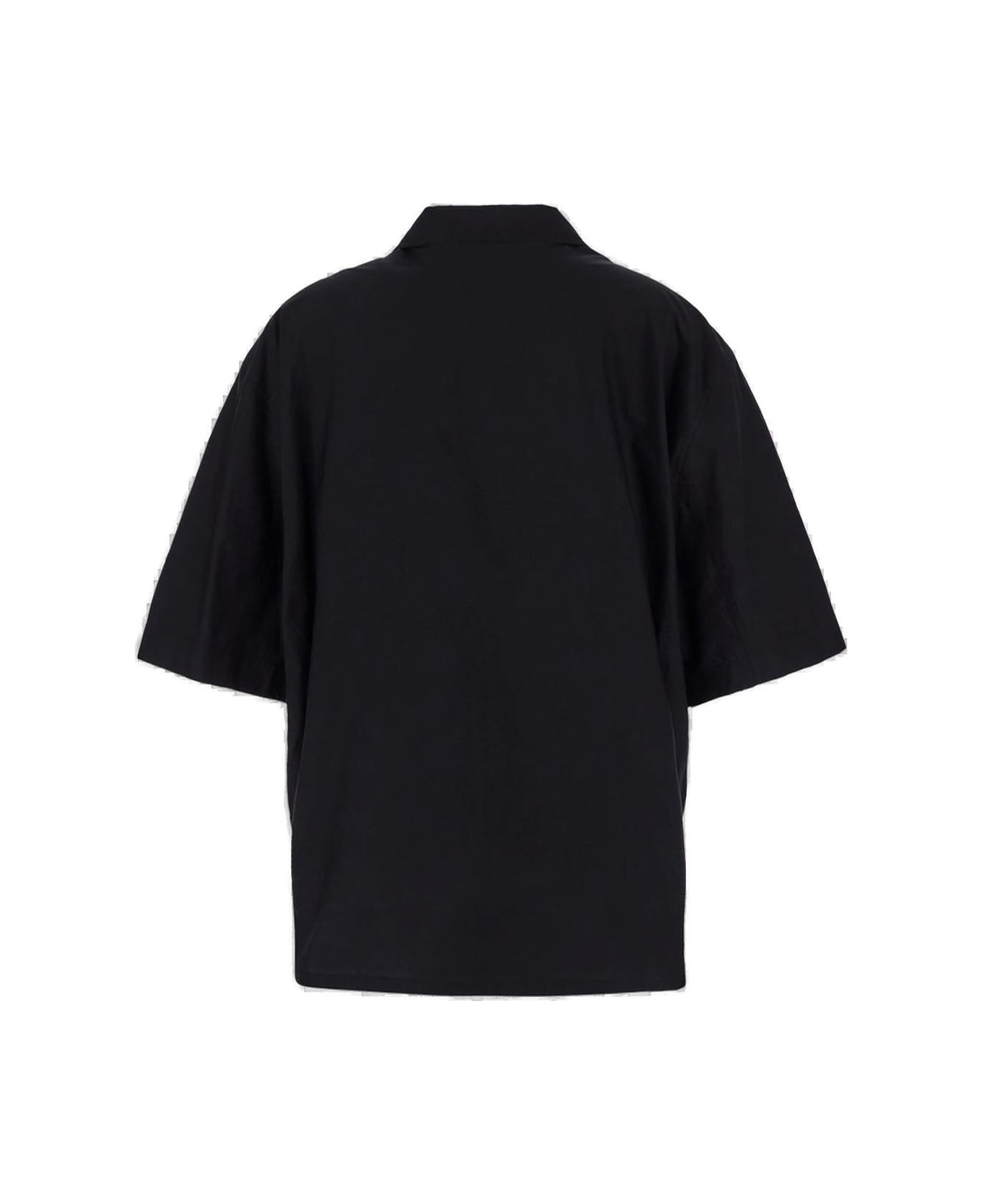 Lemaire Short-sleeved Button-up Shirt - BLACK