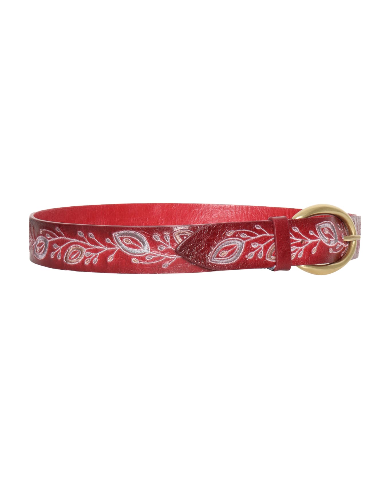Orciani Red Leather Belt - RED