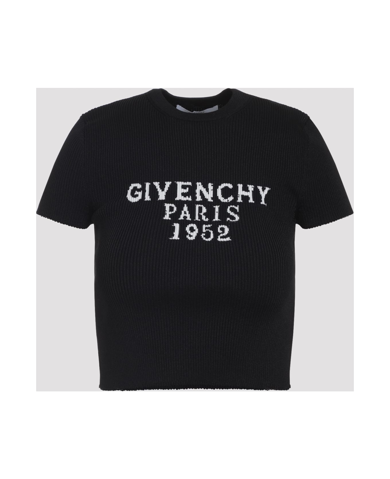 Givenchy Short Sleeves Crop Top - Black