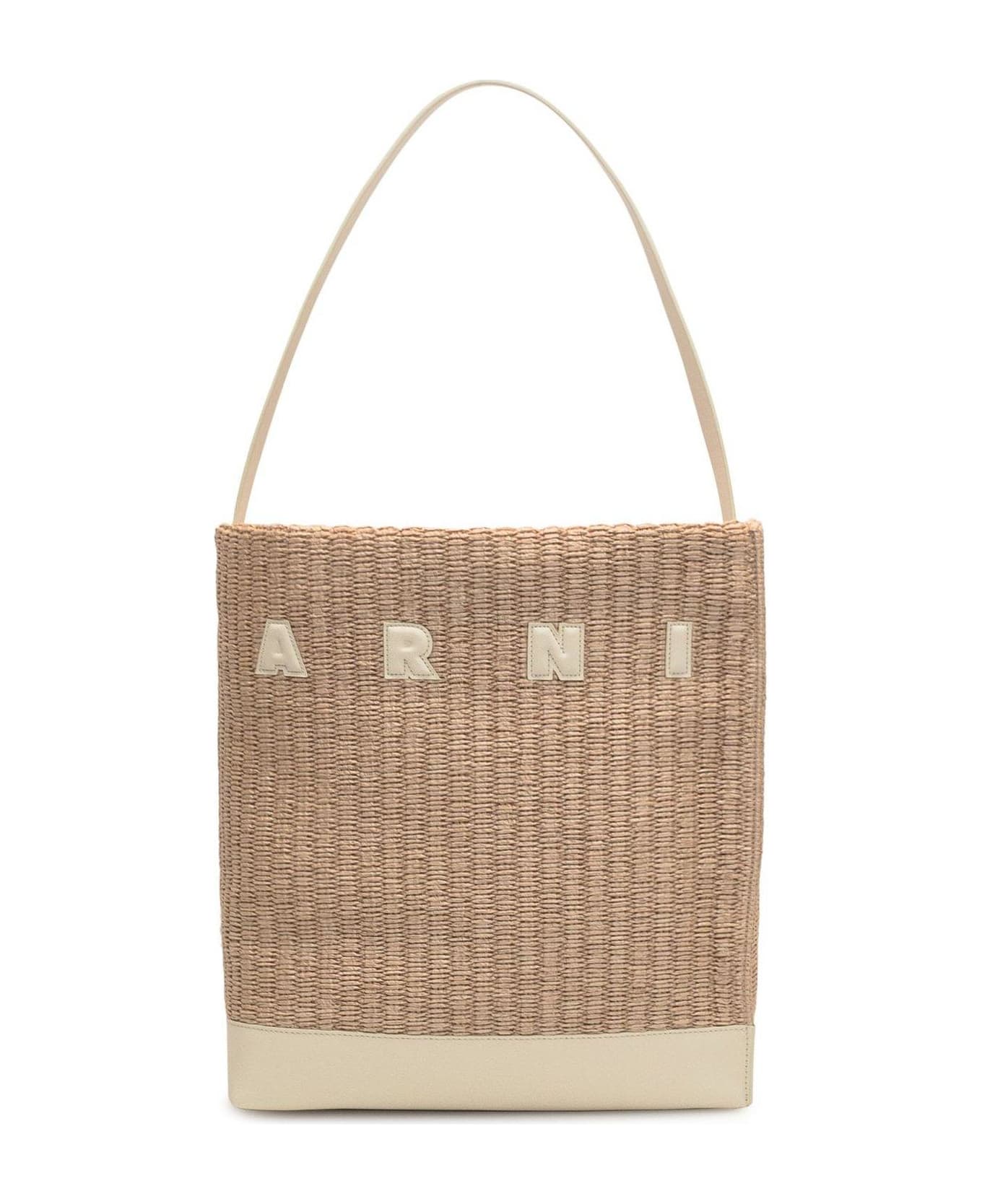 Marni Museo Open Top Tote Bag - Natural/ivory