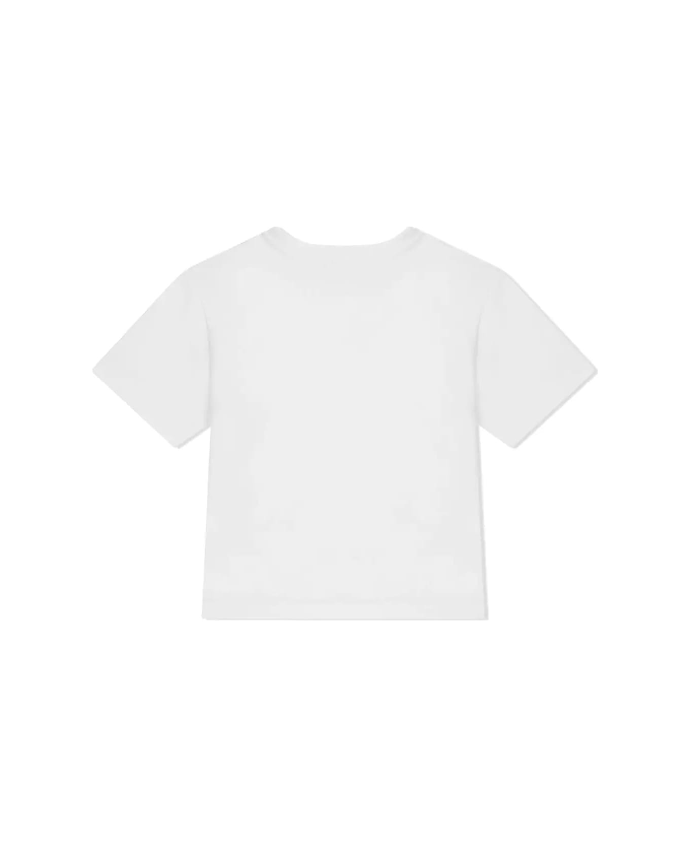 Dolce & Gabbana White T-shirt With Embroidered Logo - White