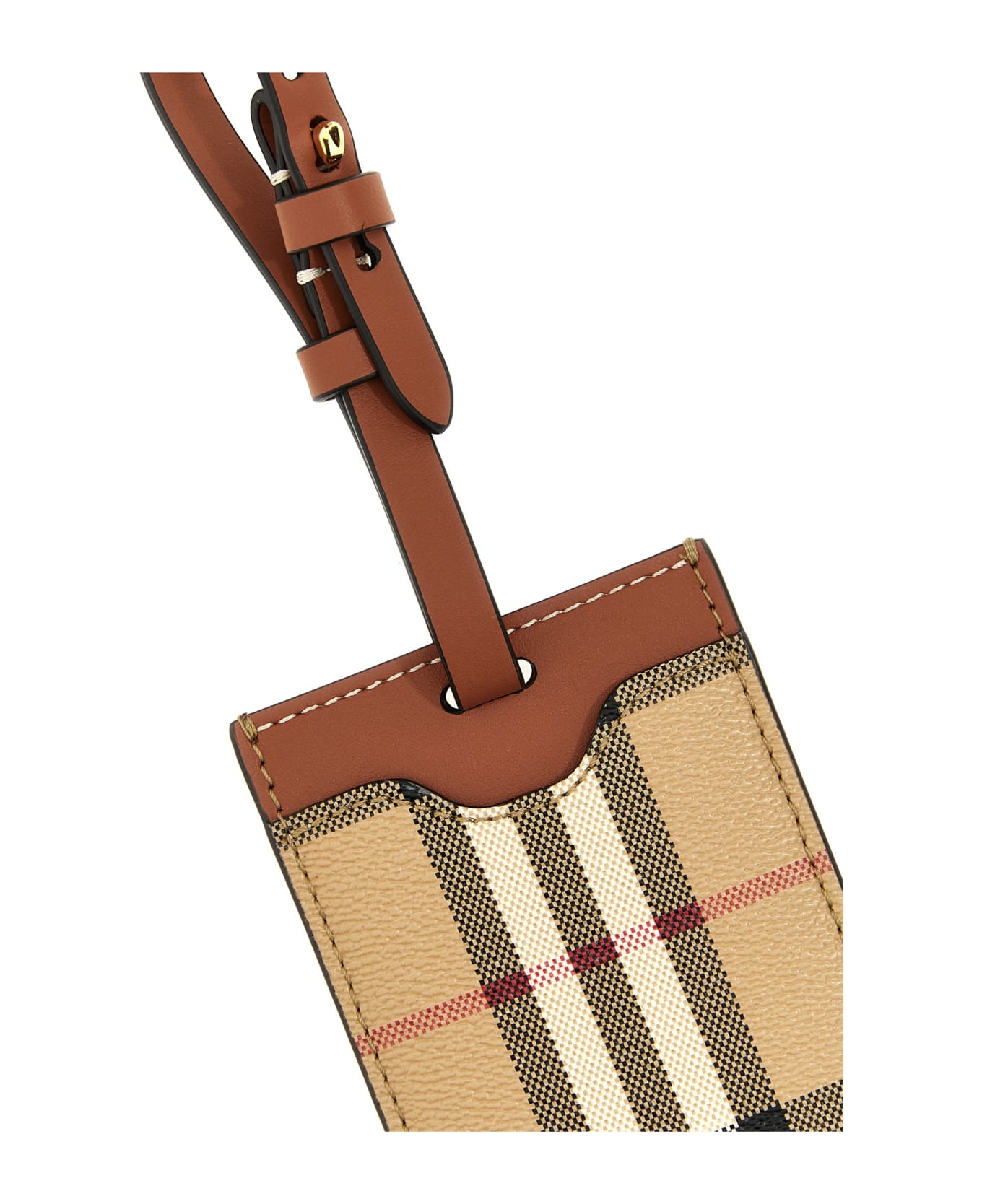 Burberry Check Suitcase Tag - Beige
