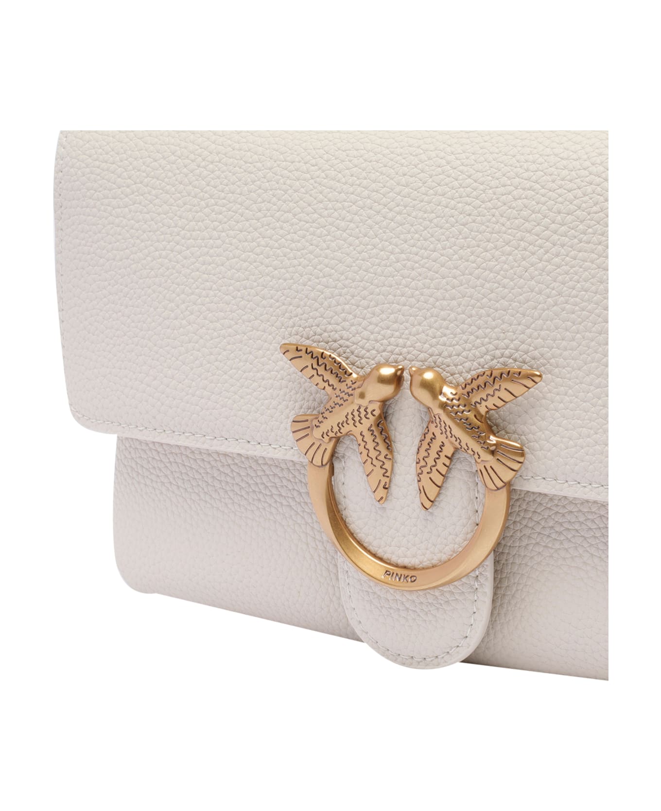 Pinko Mini Love One Soft Crossbody Bag - White