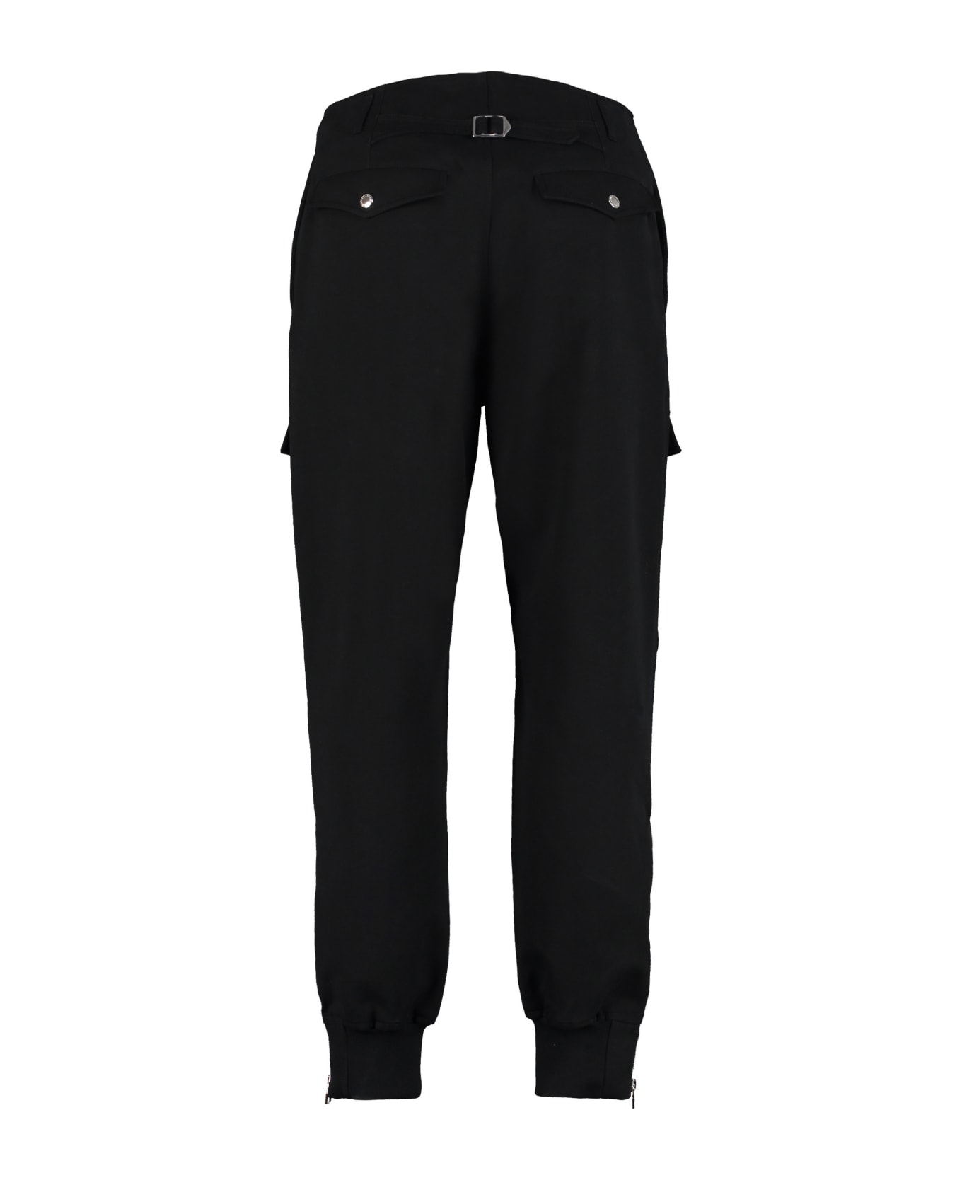 Alexander McQueen Maxi Pockets Cotton Trousers - black
