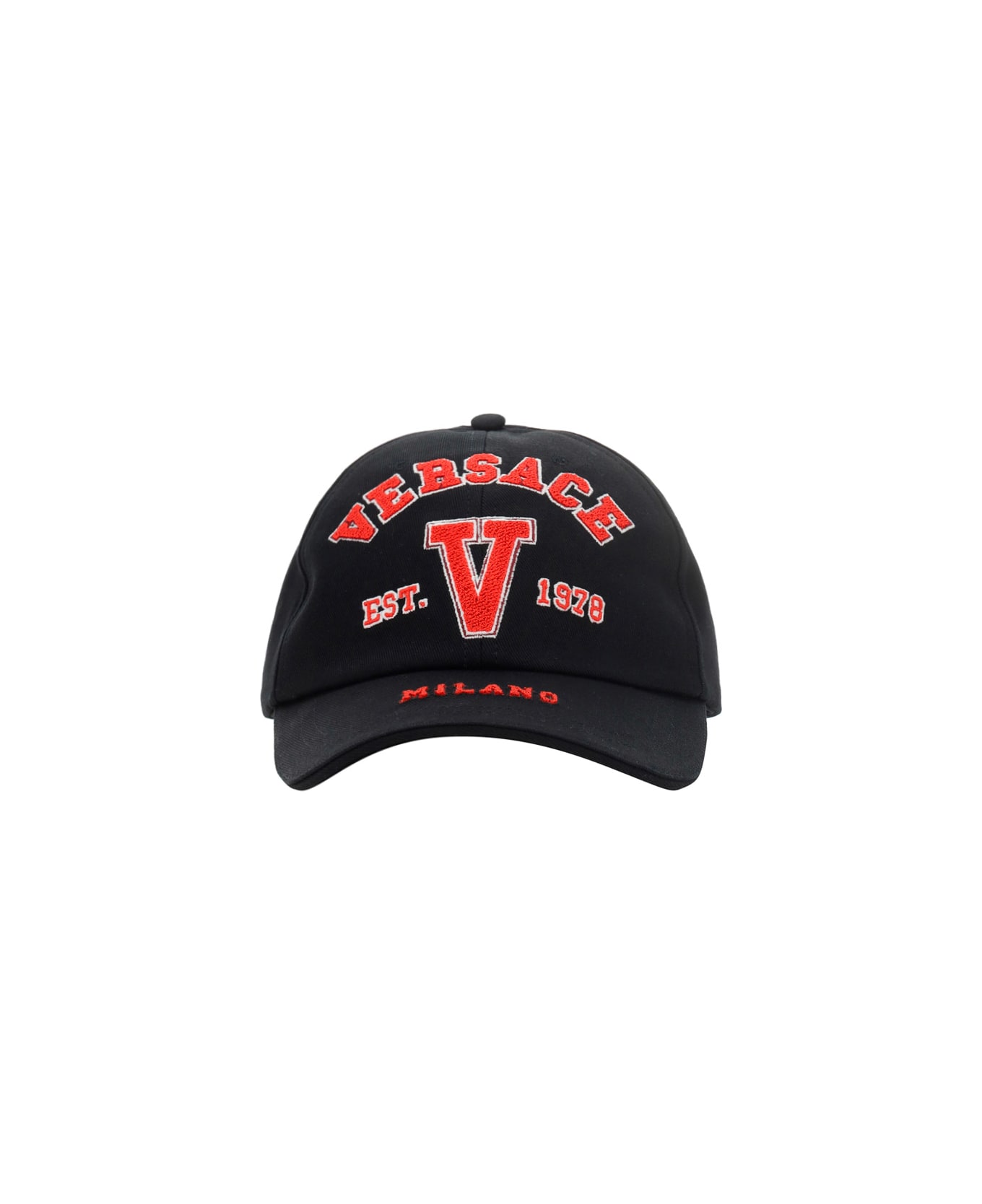 Versace Baseball Hat - Black+red