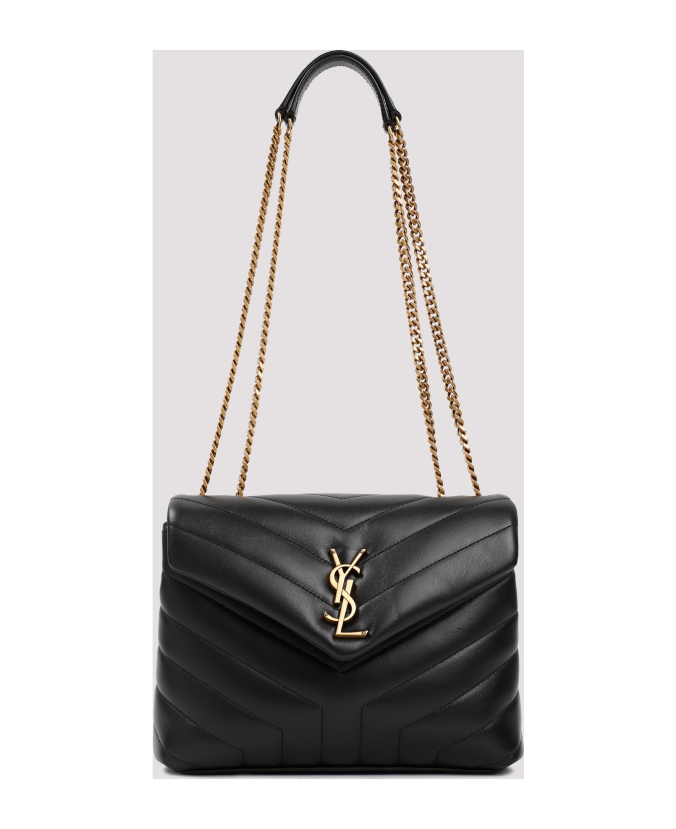 Saint Laurent Leather Loulou Bag - Nero