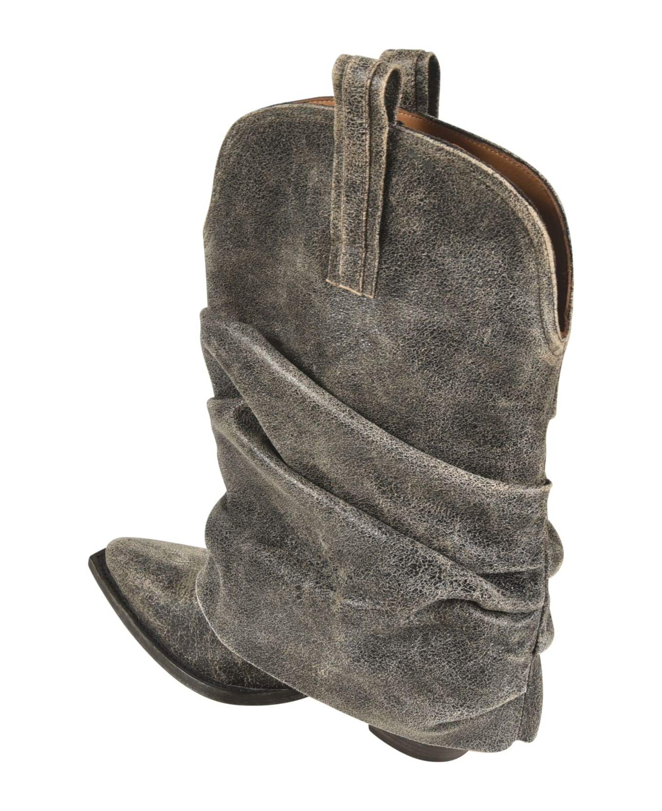 R13 Chunky Cowboy Boots - Black