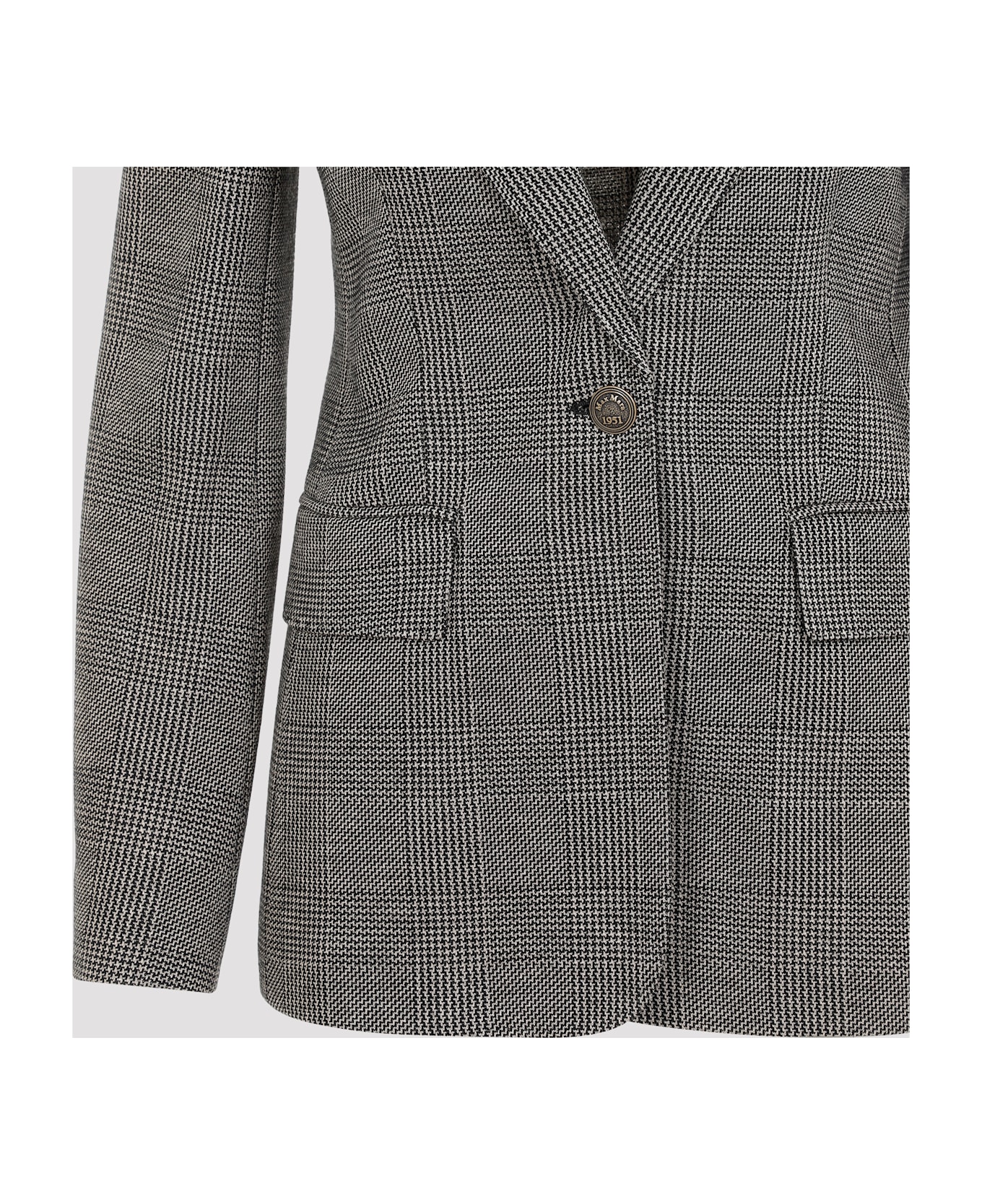 Max Mara Muschio Prince Wales Jacket - Nero Pomice