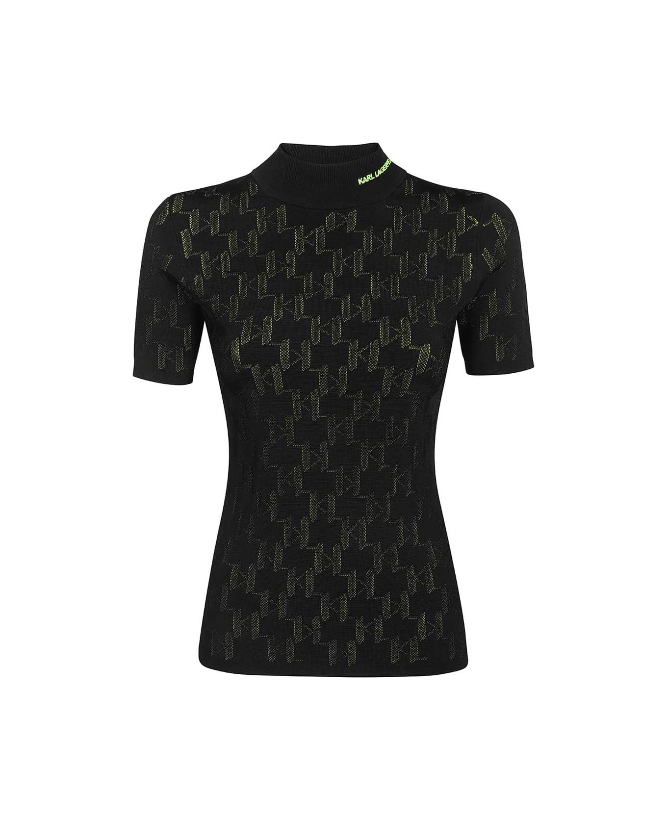 Karl Lagerfeld Short Sleeve Top - black ポロシャツ