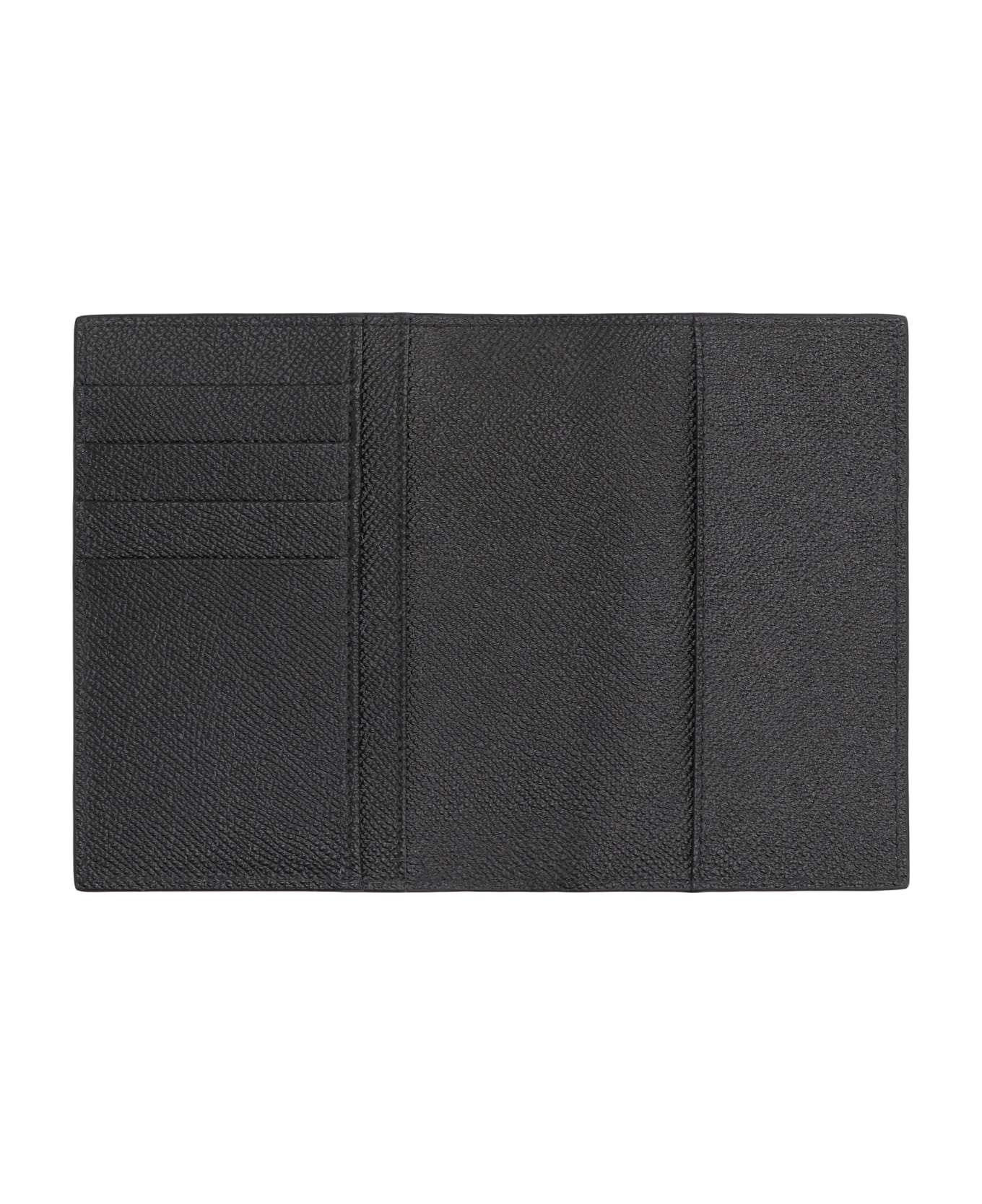 Dolce & Gabbana Leather Passport Holder - black
