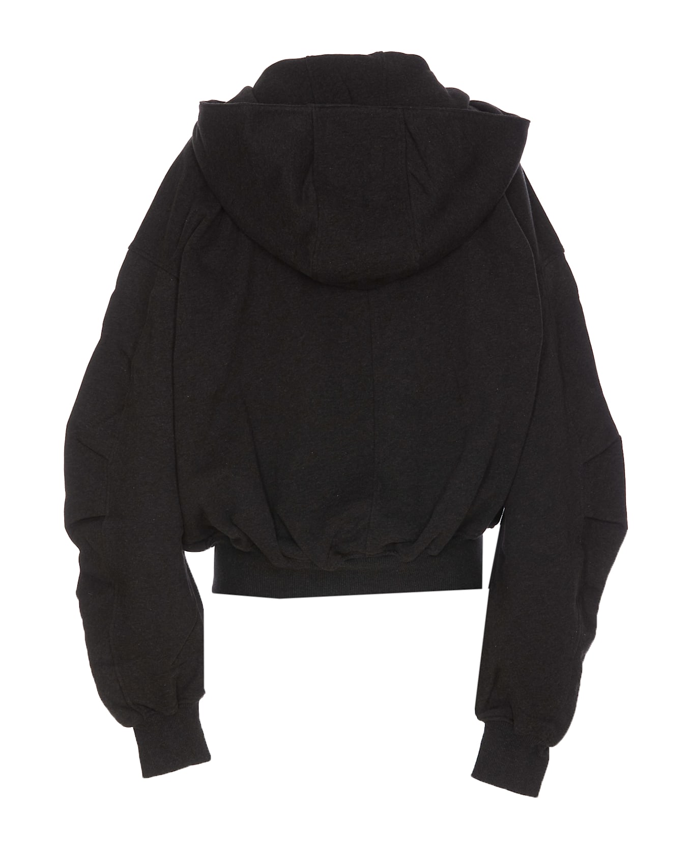 The Attico Zip Up Hoodie - Black
