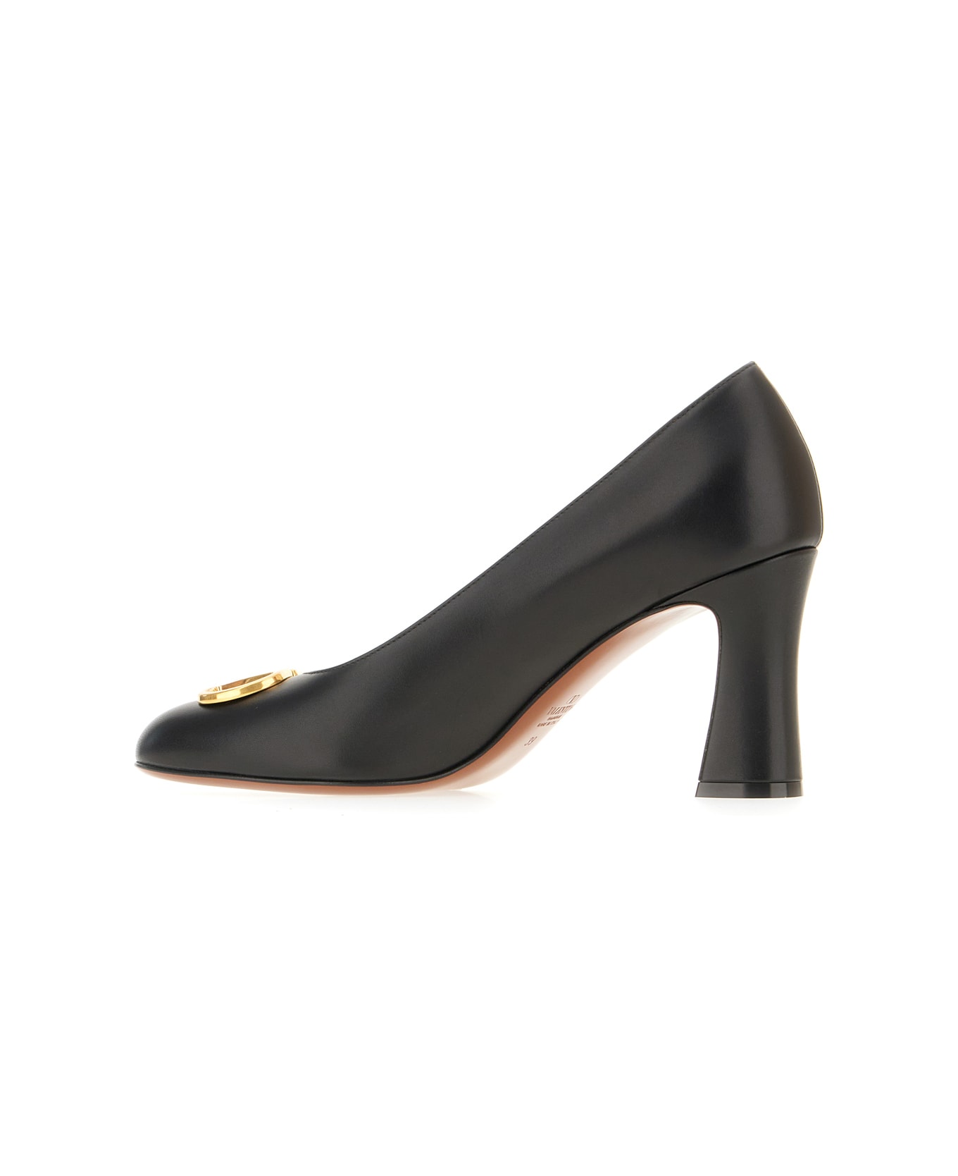 Valentino Garavani Black Leather Pumps - Nero