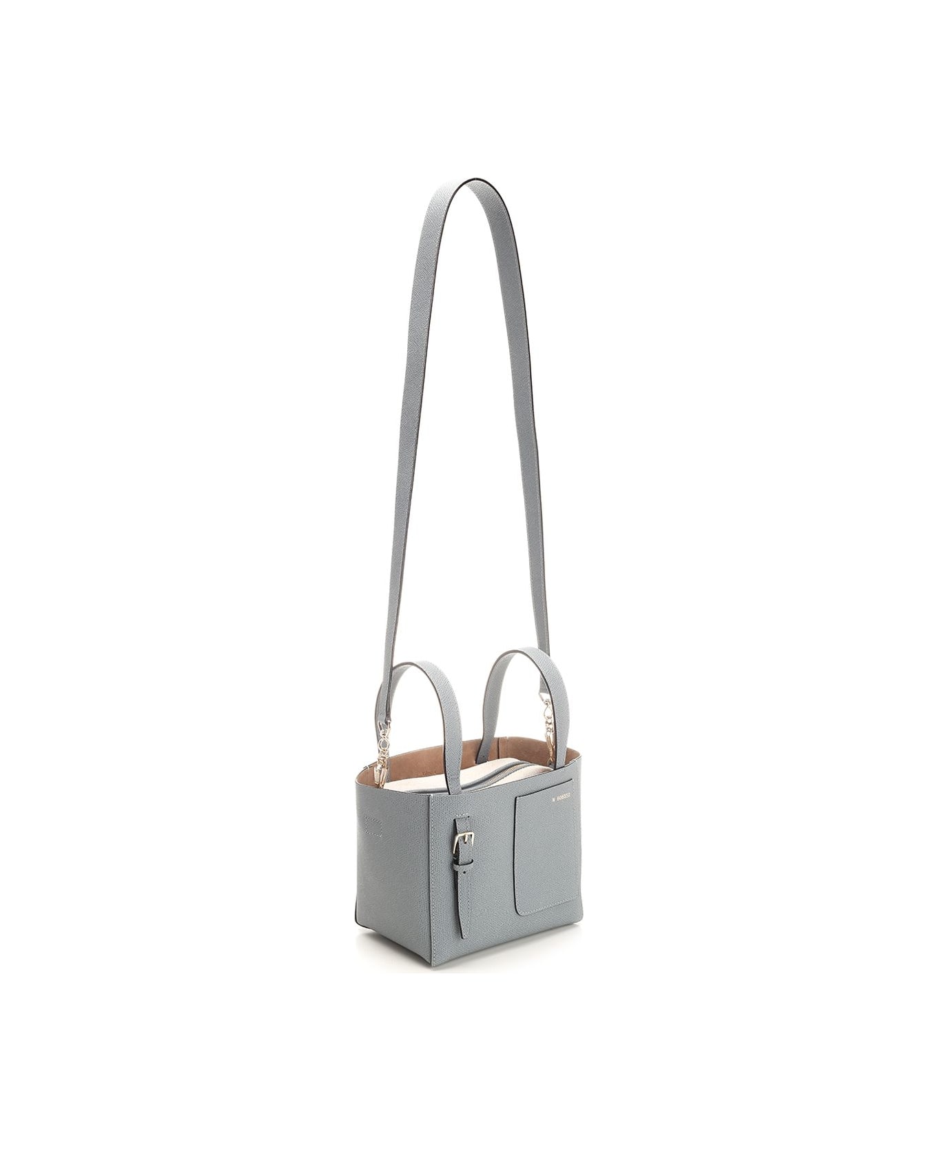 Valextra "soft Micro" Bucket Bag - Light blue