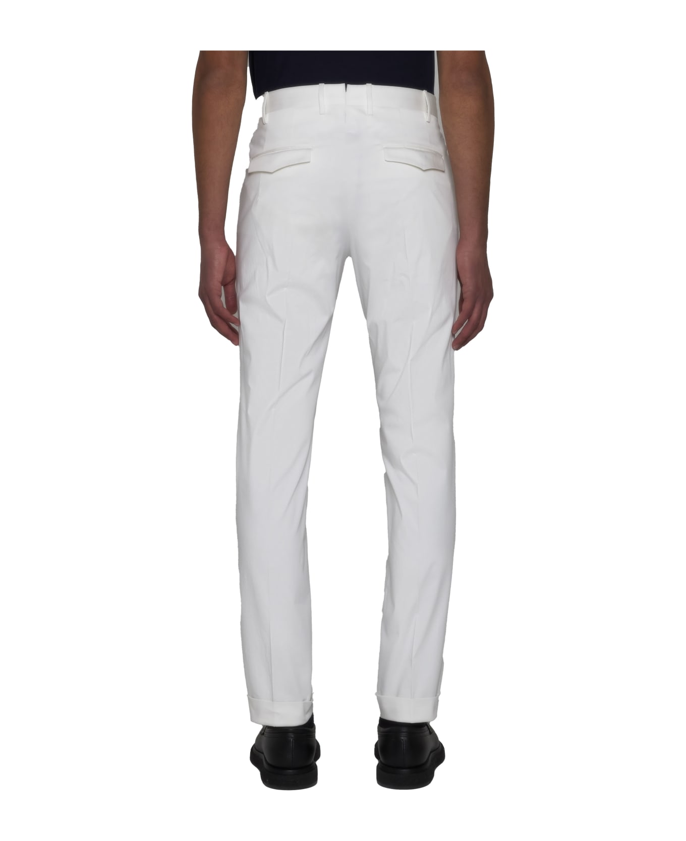 PT Torino Master Stretch Cotton Trousers - White